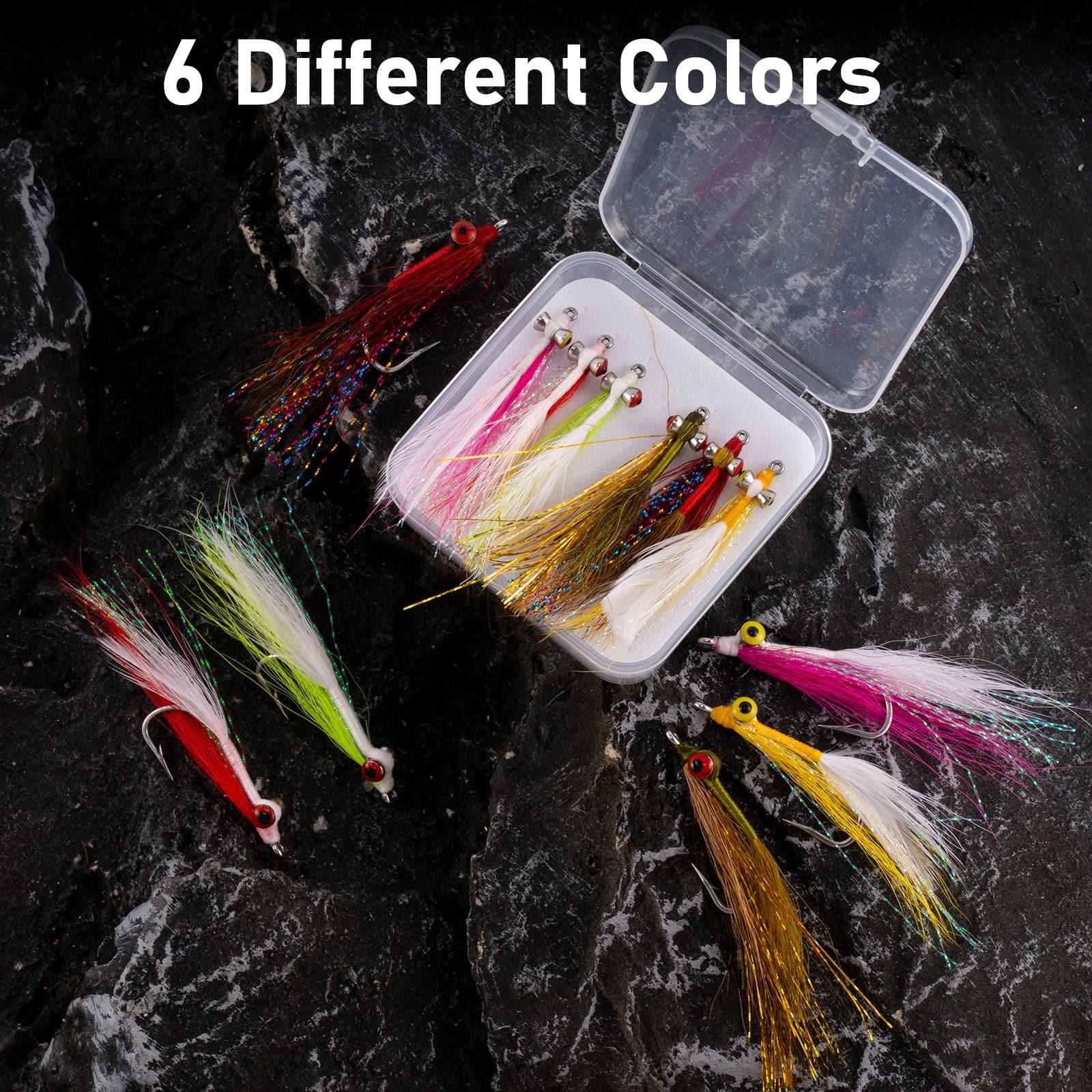 Dr.Fish 6pcs Clouser Minnow Fishing Flies #4-2/0 - Image 7