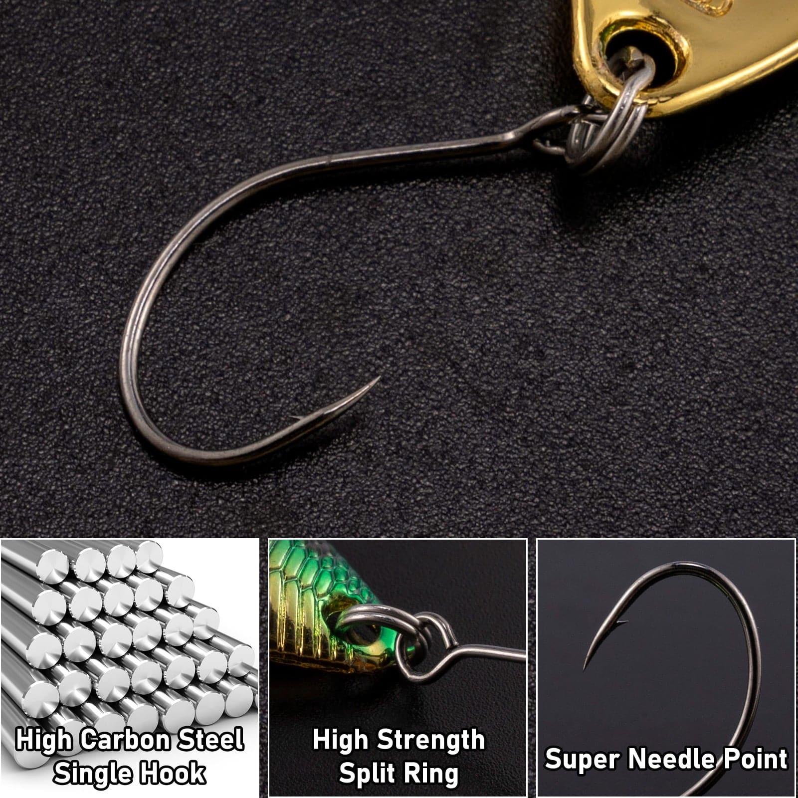Dr.Fish 6pcs Trout Fishing Spoon Lure Kit  1/8  3/16oz - Image 3