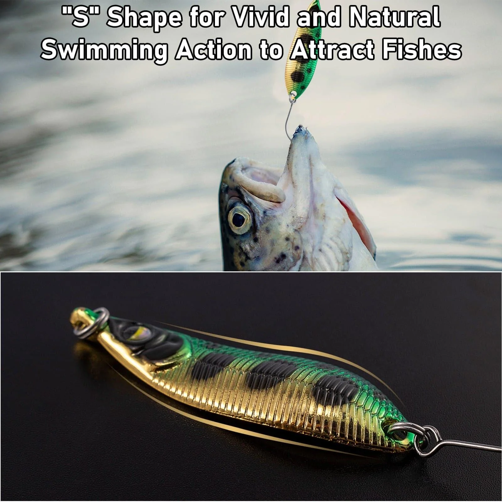 Dr.Fish 6pcs Trout Fishing Spoon Lure Kit  1/8  3/16oz - Image 5