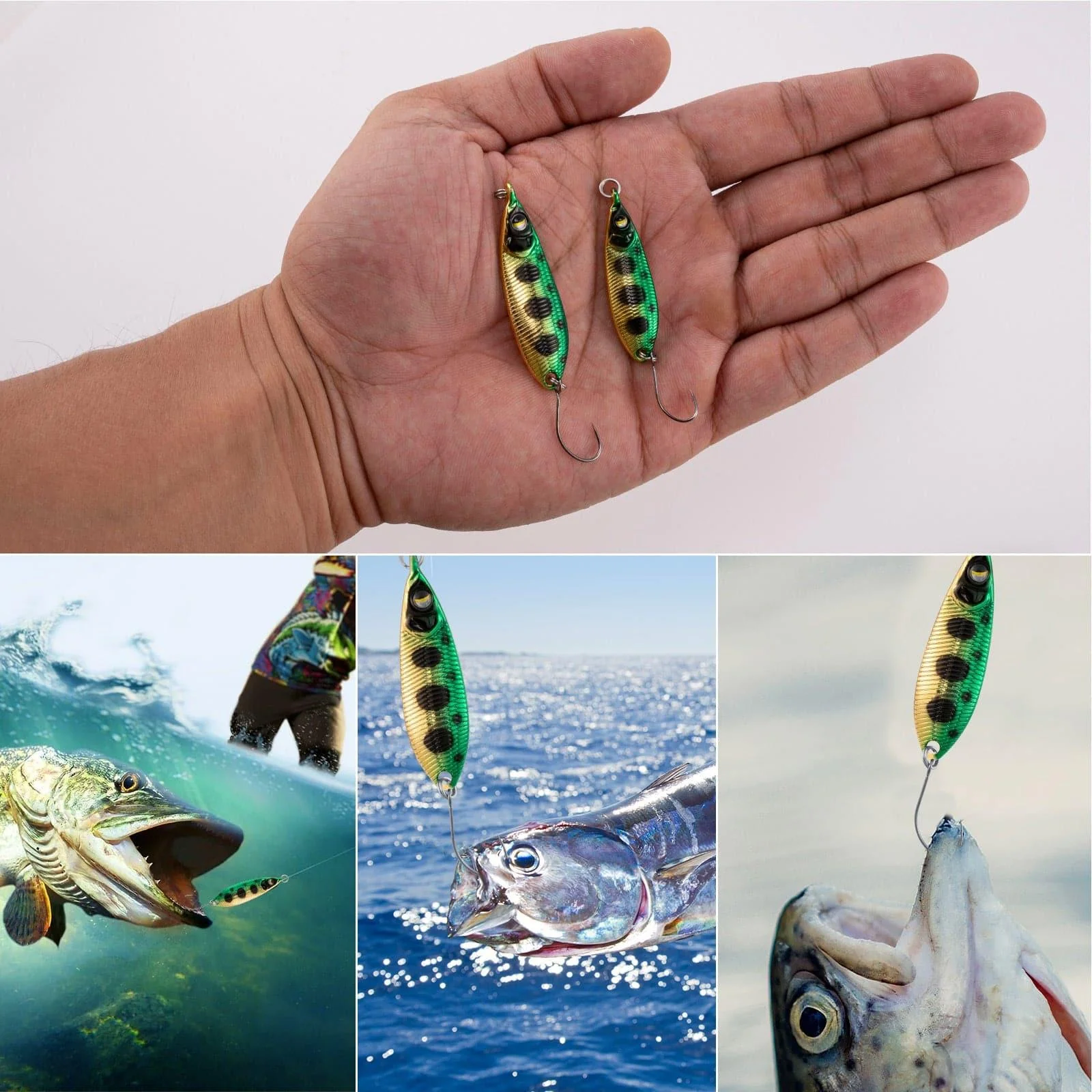 Dr.Fish 6pcs Trout Fishing Spoon Lure Kit  1/8  3/16oz - Image 7