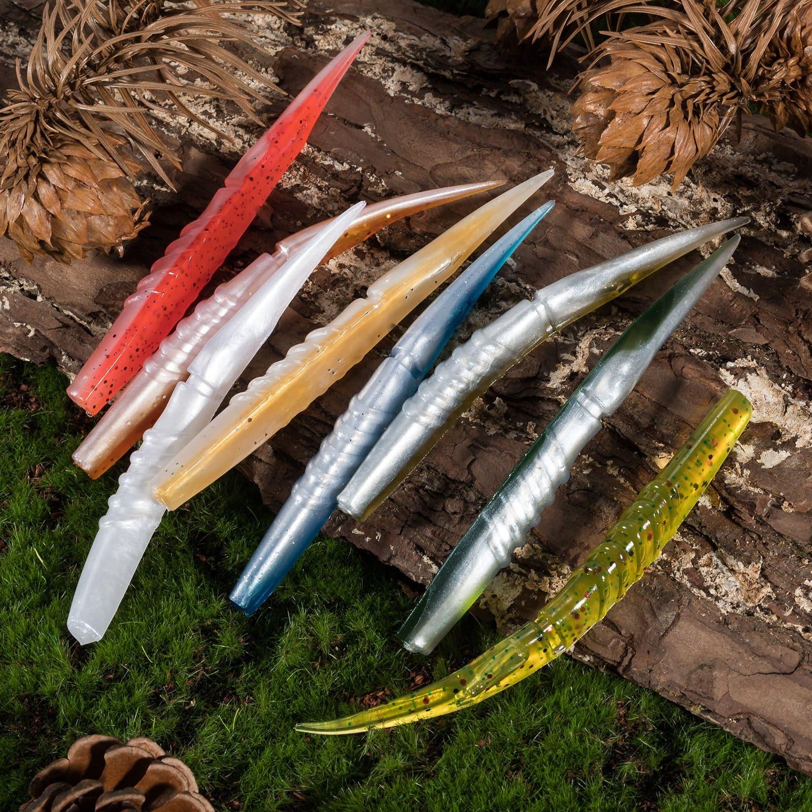Dr.Fish 6pcs Worm Soft Plastic Baits 4.33'' 0.19oz - Image 7