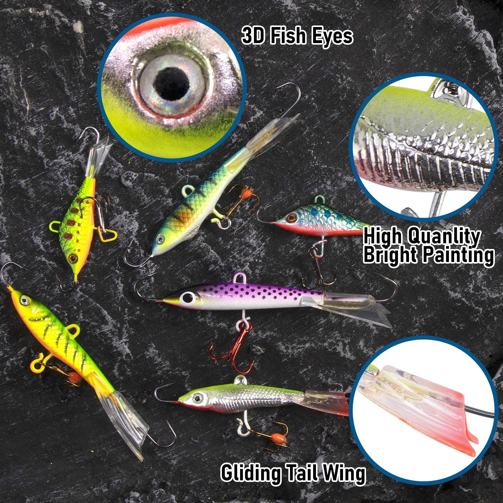 Dr.Fish 6pcs Ice Fishing Jig Lures Kit - Image 6