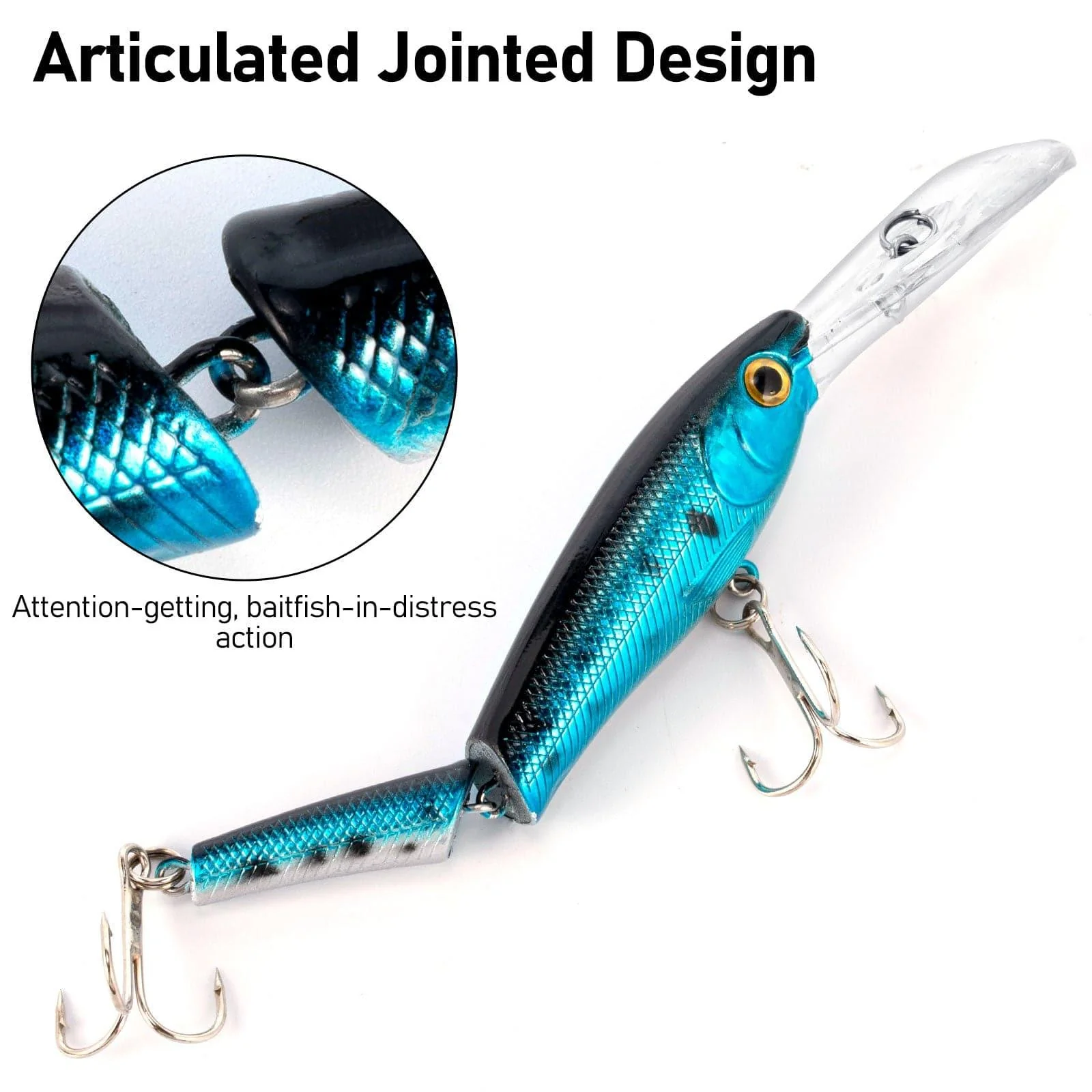 Dr.Fish 6pcs Jointed Jerkbait Minnow Lures 5.3" 1/2oz - Image 3