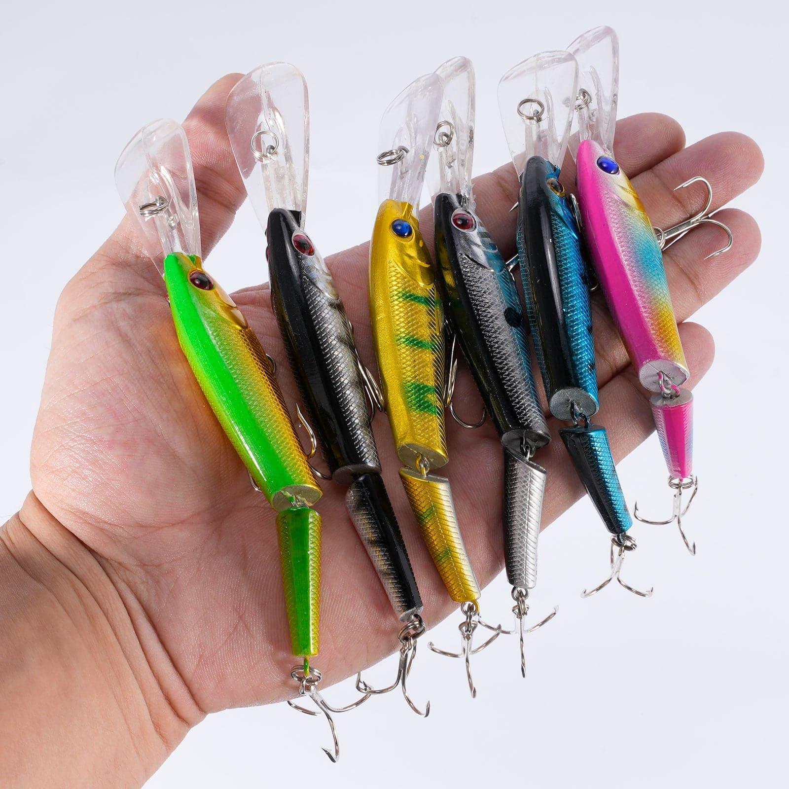 Dr.Fish 6pcs Jointed Jerkbait Minnow Lures 5.3" 1/2oz - Image 7