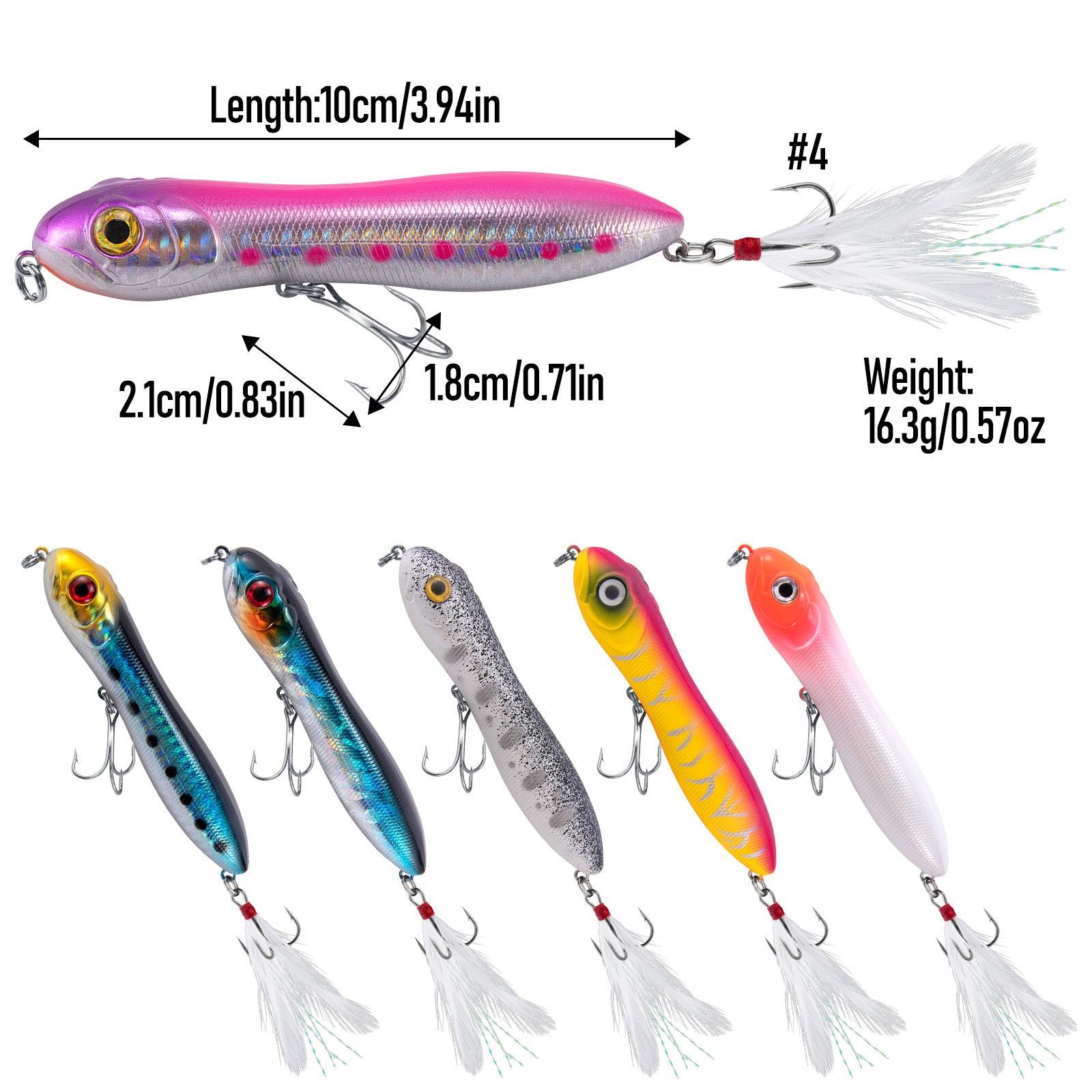 Dr.Fish 6pcs Topwater Fishing Lures 4'' - Image 7