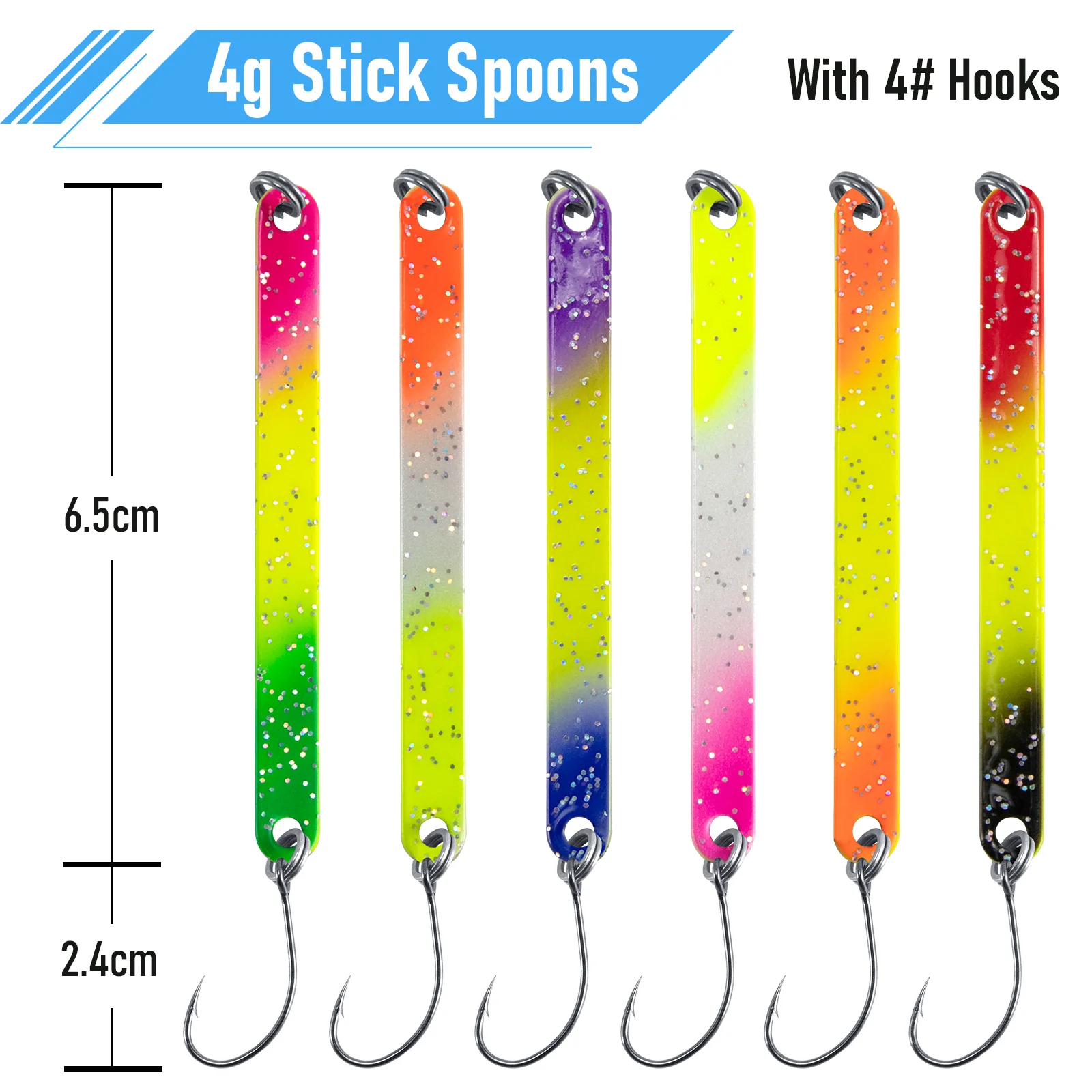 Dr.Fish 6pcs Trout Bait Trout Stick Spoon 2.5g/3g/4g - Image 7