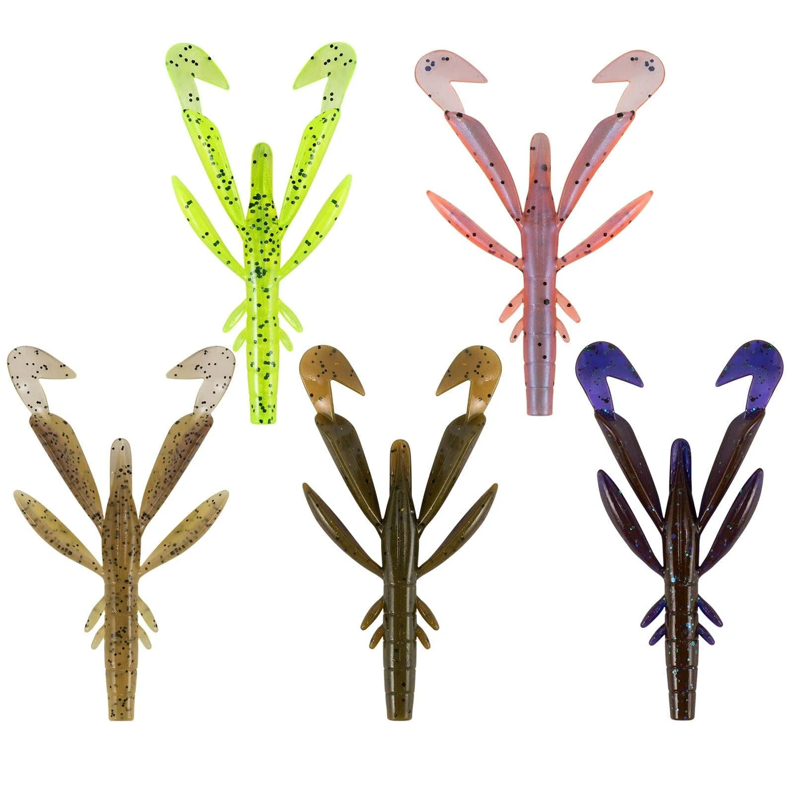Dr.Fish 8pcs Plastic crawfish Soft Bait 2.76''
