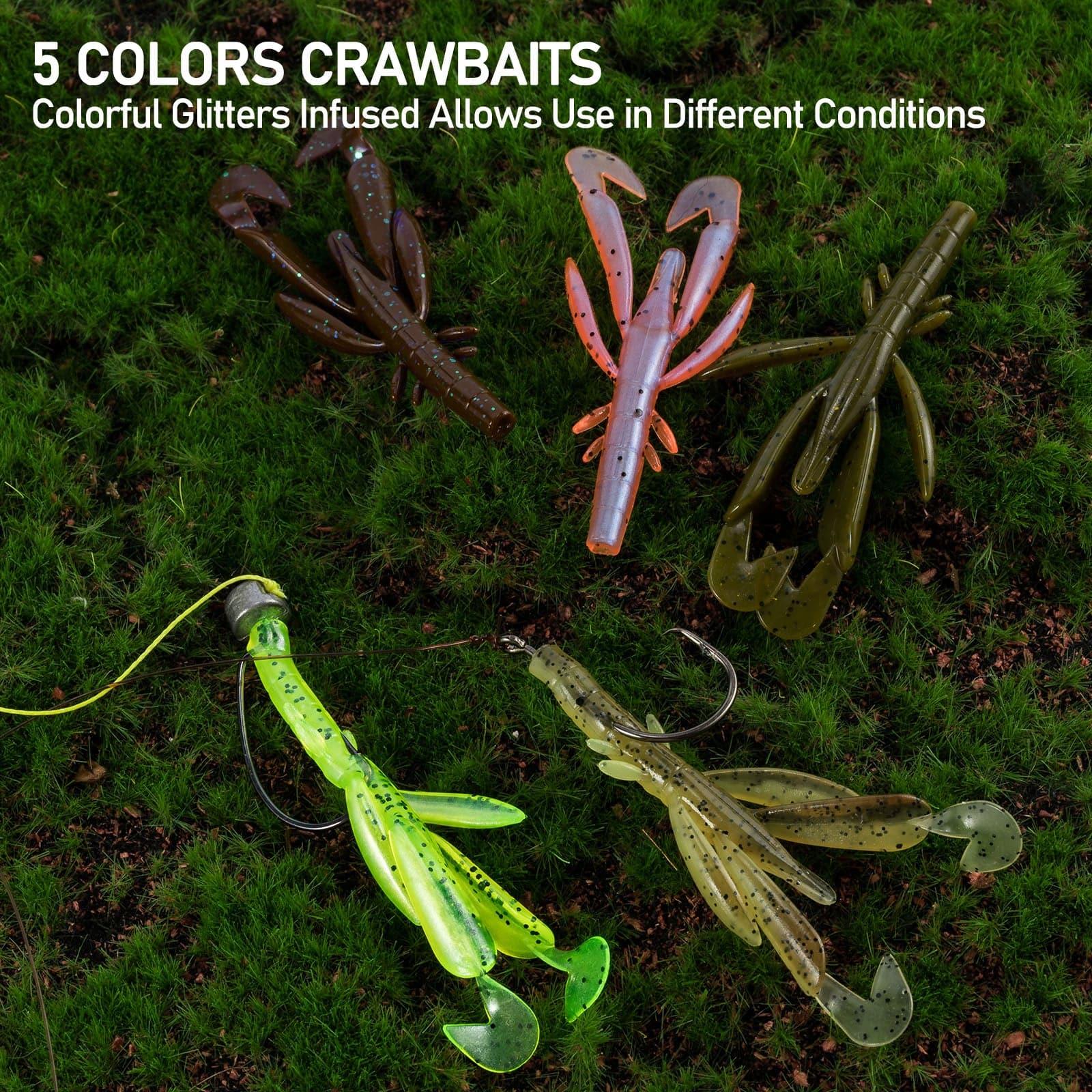 Dr.Fish 8pcs Plastic crawfish Soft Bait 2.76'' - Image 5