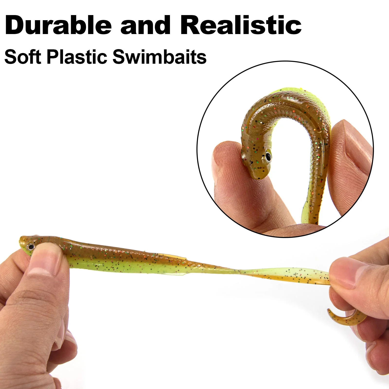 Dr.Fish 8pcs Grub Fishing Lures  2"/2.5" - Image 4