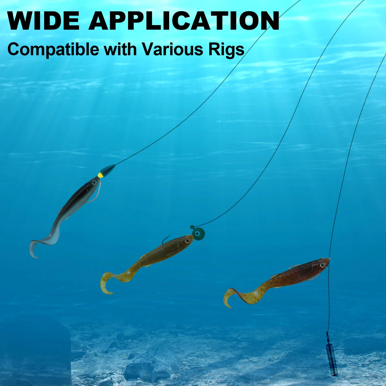 Dr.Fish 8pcs Grub Fishing Lures  2"/2.5" - Image 7