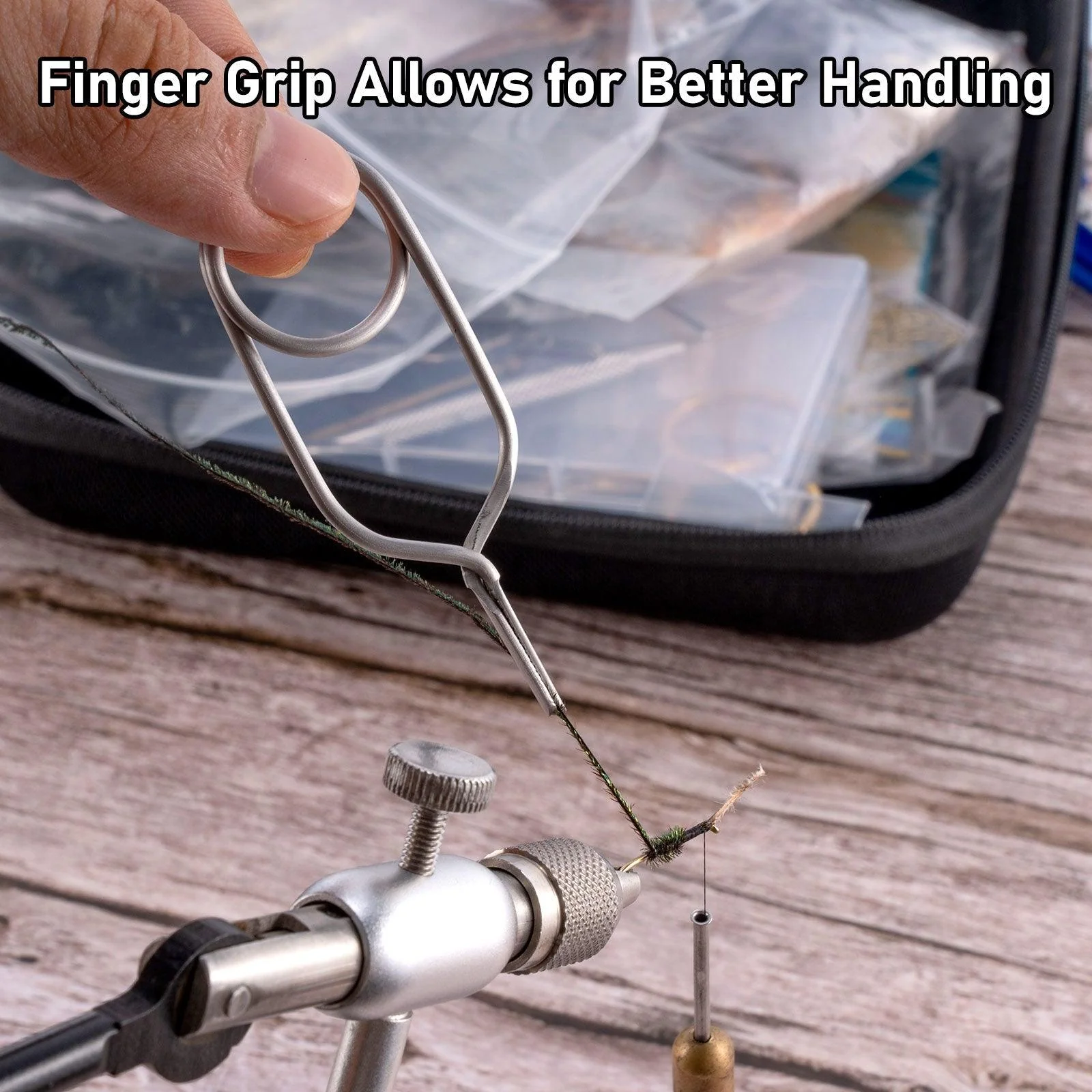 Dr.Fish 1pc Fly Tying Hackle Pliers 2.76 x 0.79“ - Image 6