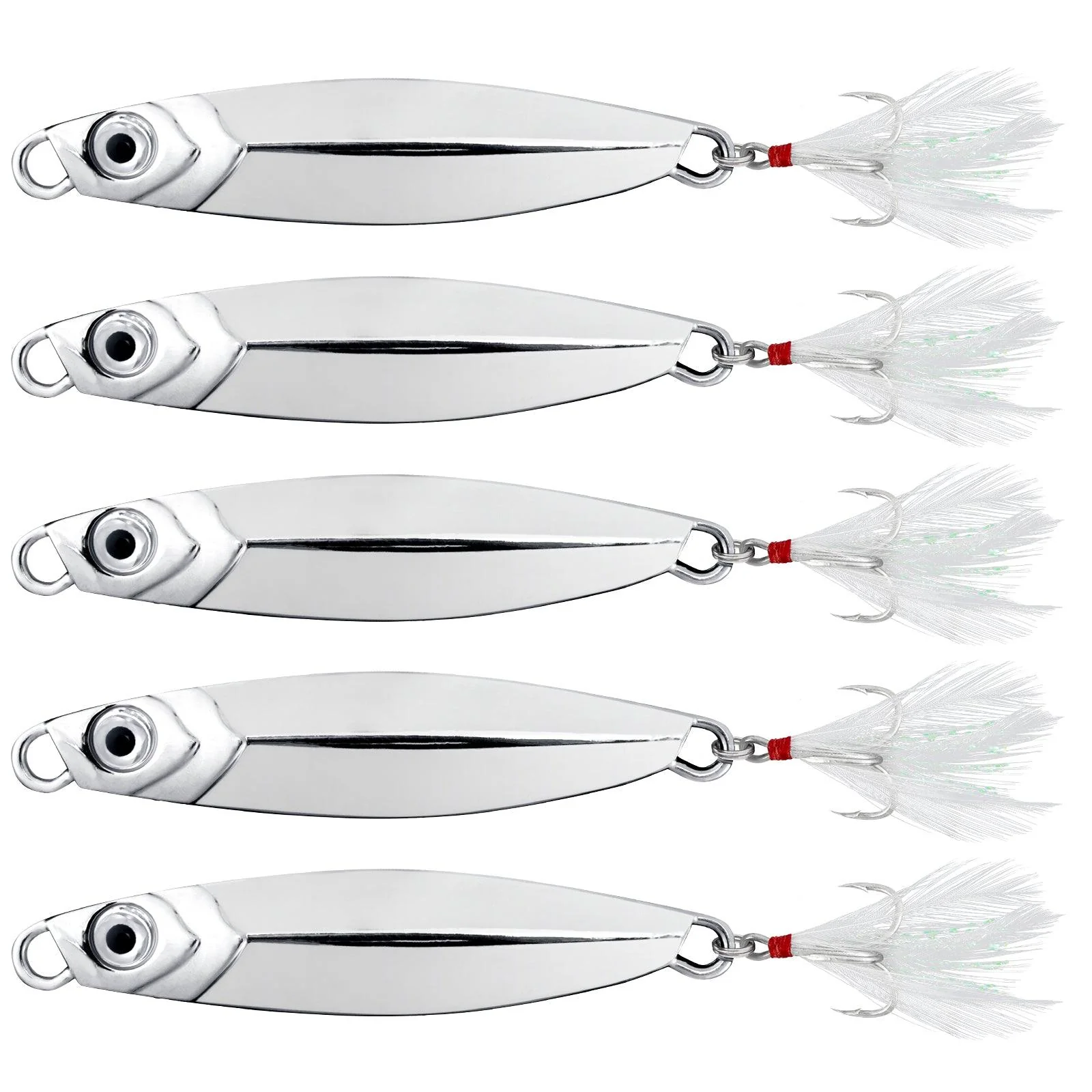 Dr.Fish 5pcs Long Casting Fishing Metal Jigs 7-40g