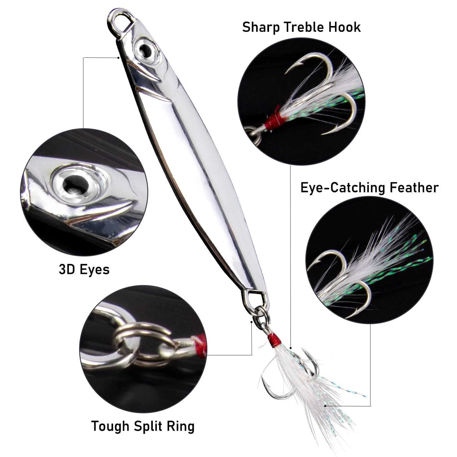 Dr.Fish 5pcs Long Casting Fishing Metal Jigs 7-40g - Image 3