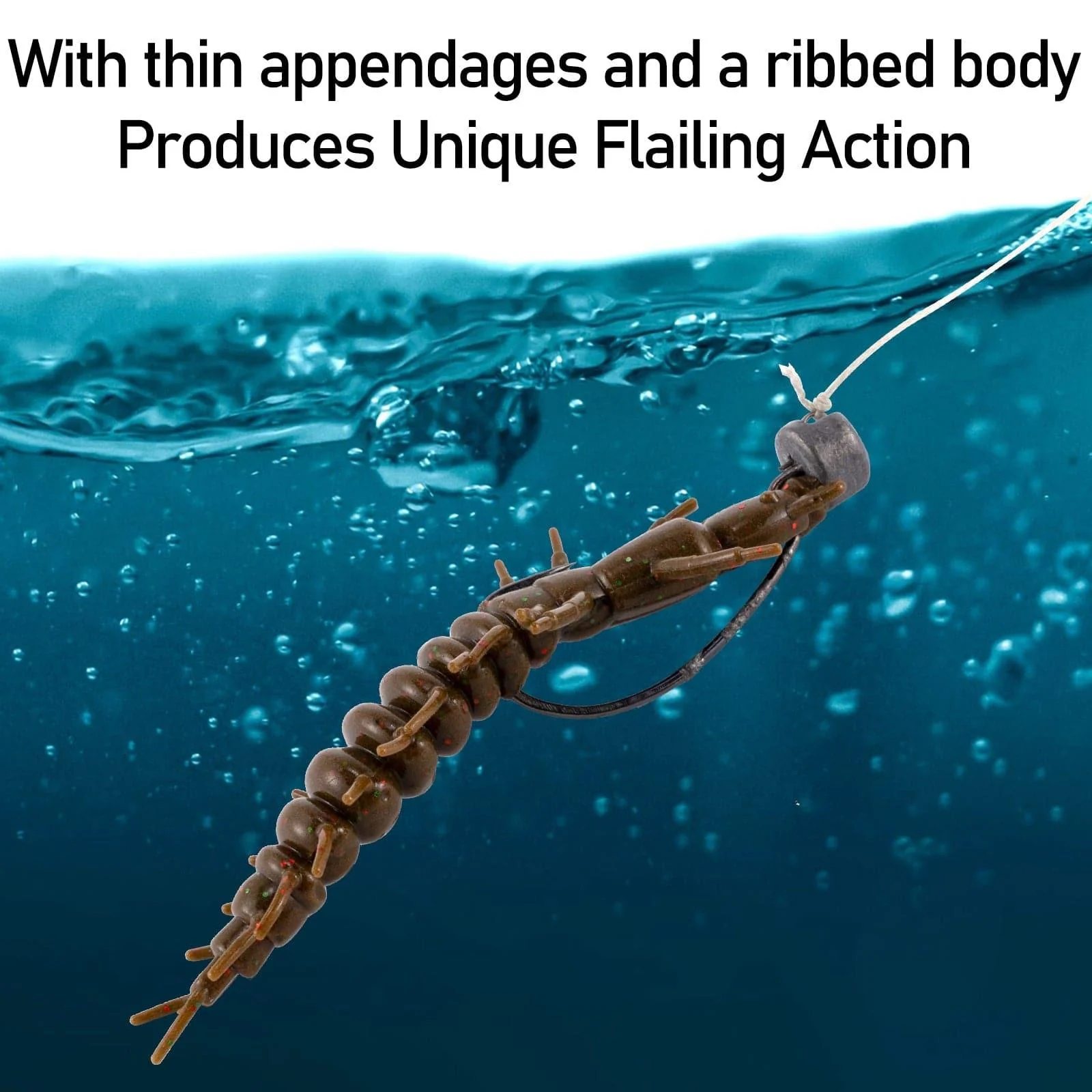 Dr.Fish 8pcs Hellgrammite Plastic Soft Worm Lure 3'' - Image 3