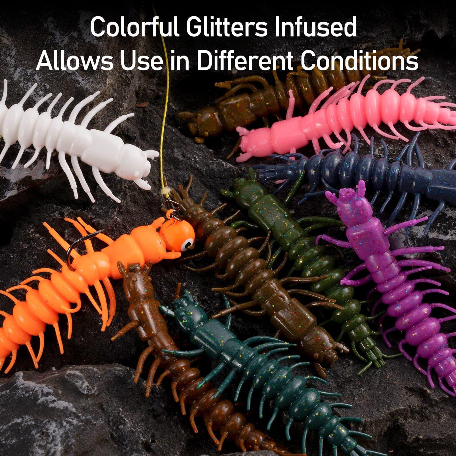 Dr.Fish 8pcs Hellgrammite Plastic Soft Worm Lure 3'' - Image 4