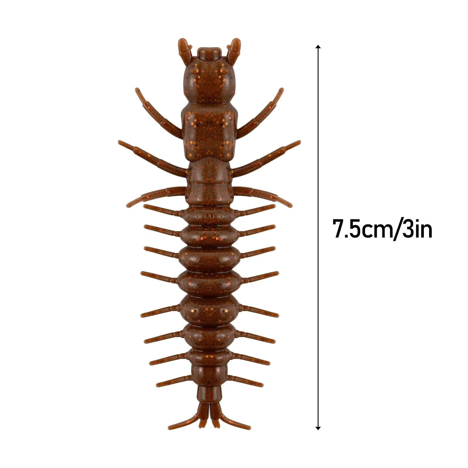 Dr.Fish 8pcs Hellgrammite Plastic Soft Worm Lure 3'' - Image 5
