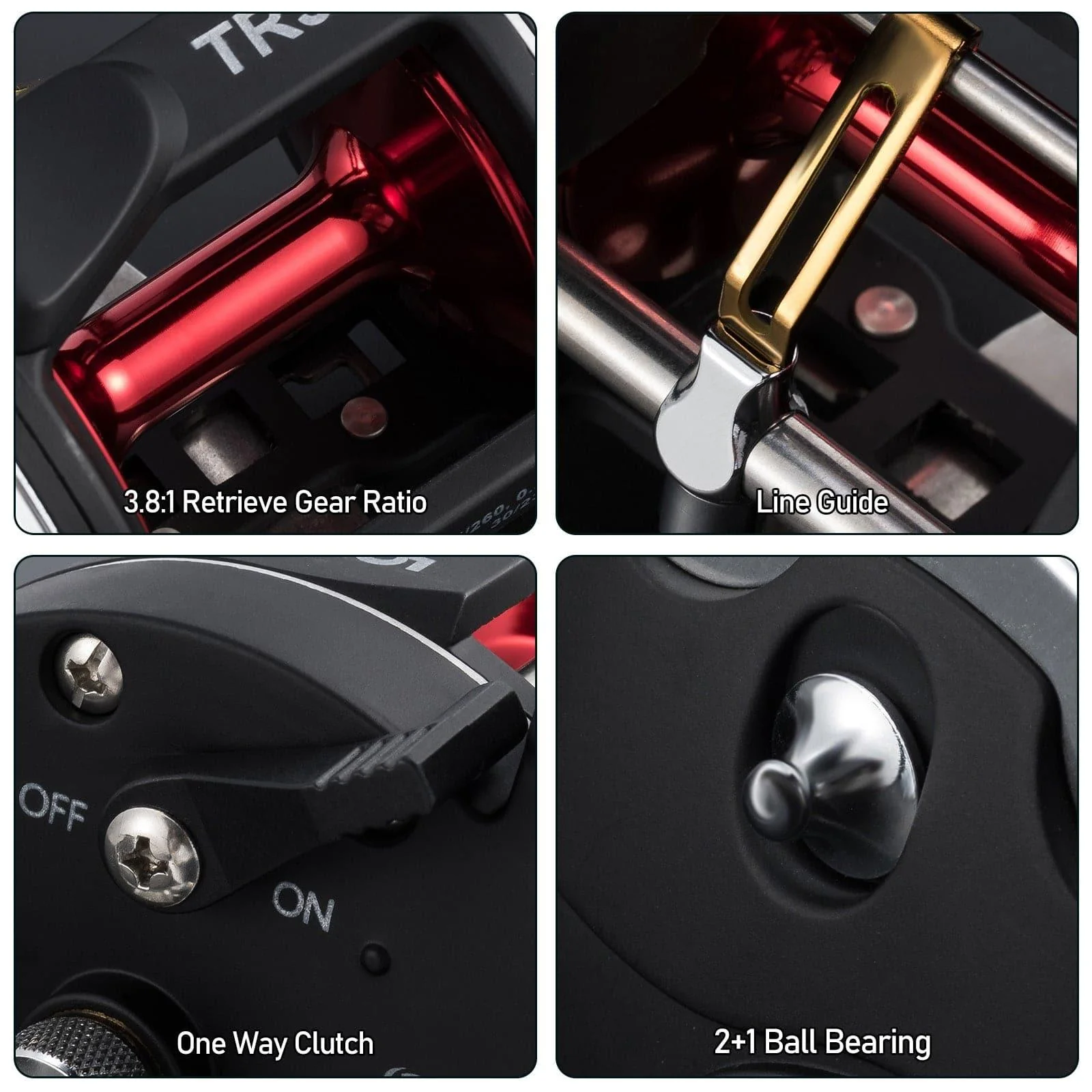 Dr.Fish Baitcasting Reels with Line Counter (2+1 BBS,18LB MAX Drag) - Image 5