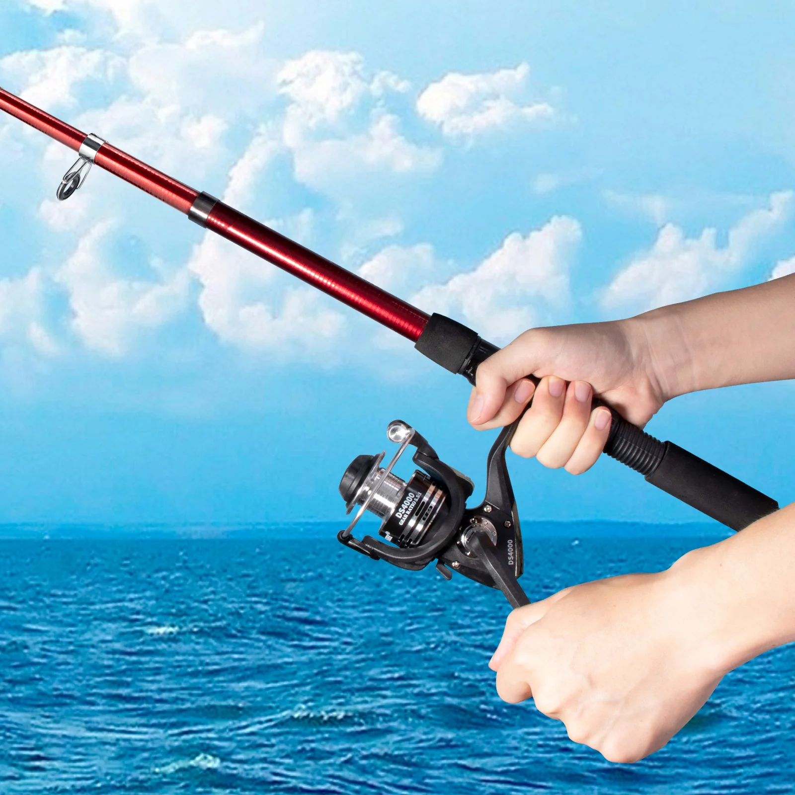 Dr.Fish Sea Fishing Rod Reel Combo Telescopic Rod 4000 Spinning Reel Combo Set - Image 4