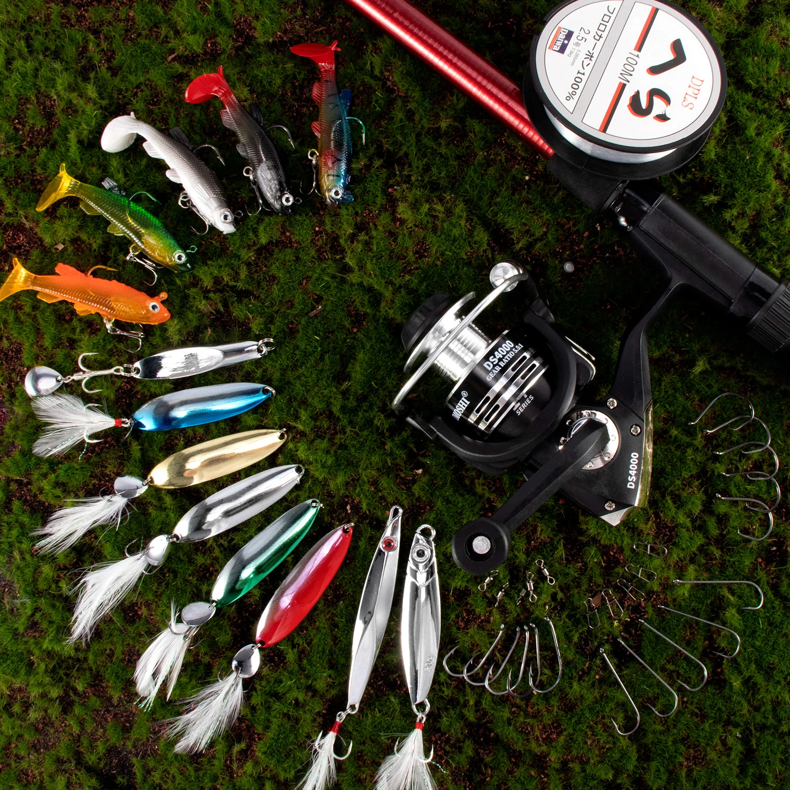 Dr.Fish Sea Fishing Rod Reel Combo Telescopic Rod 4000 Spinning Reel Combo Set - Image 6