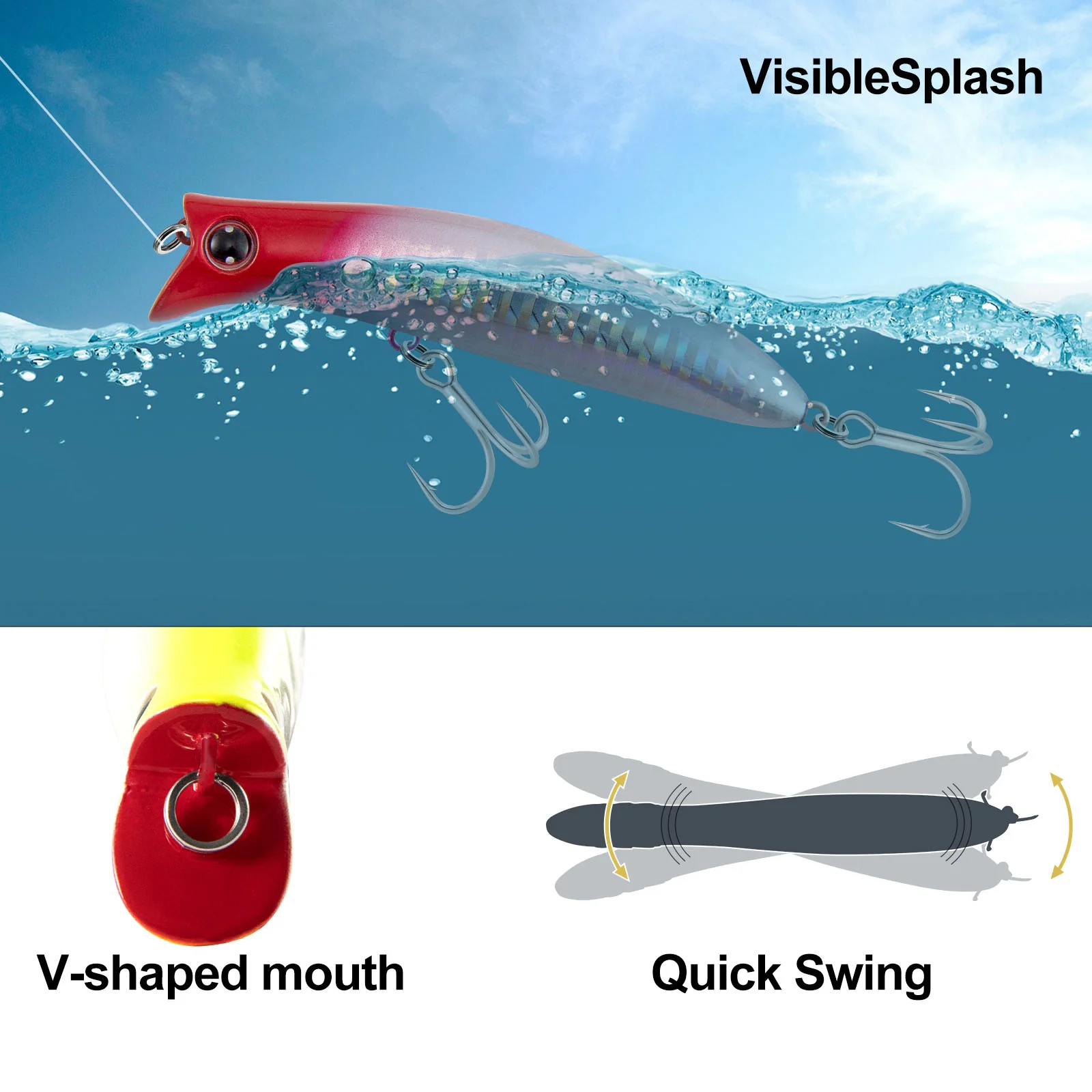 Dr.Fish Floating Lure 90/110mm Surface Minnow Lure - Image 2
