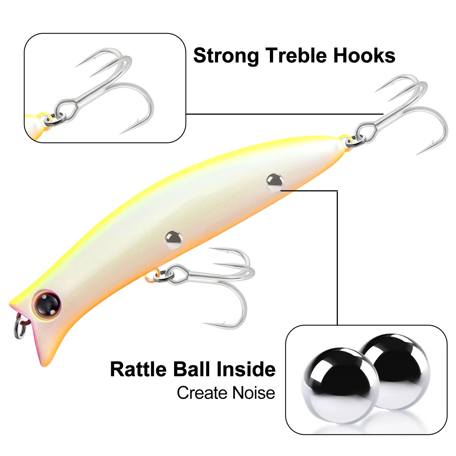 Dr.Fish Floating Lure 90/110mm Surface Minnow Lure - Image 4