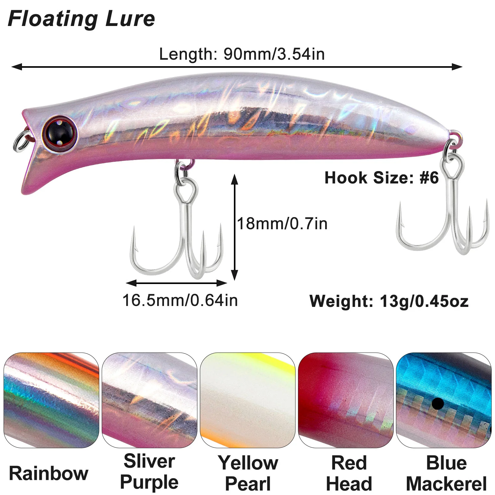 Dr.Fish Floating Lure 90/110mm Surface Minnow Lure - Image 5
