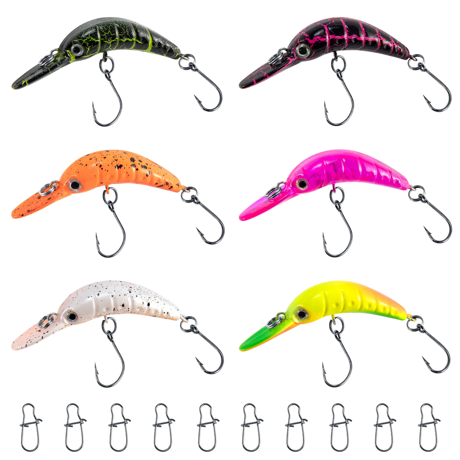 Dr.Fish Forellen Wobbler Set Langsam Sinkende Wobbler 5.2cm 2.5g - Image 3