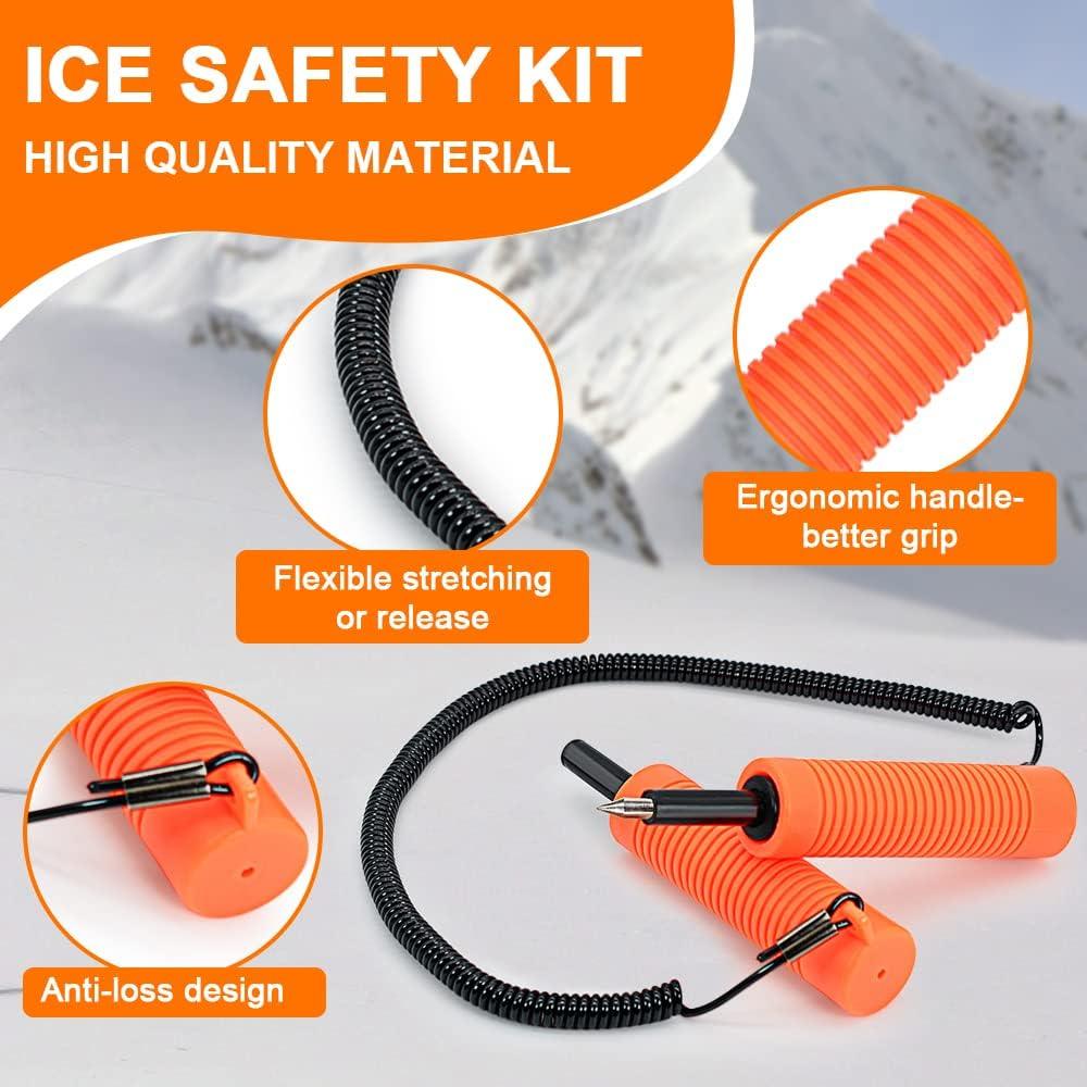 Dr.Fish Ice Fishing Safety Retractable Ice Awls Ice Breaking Tool - Image 5