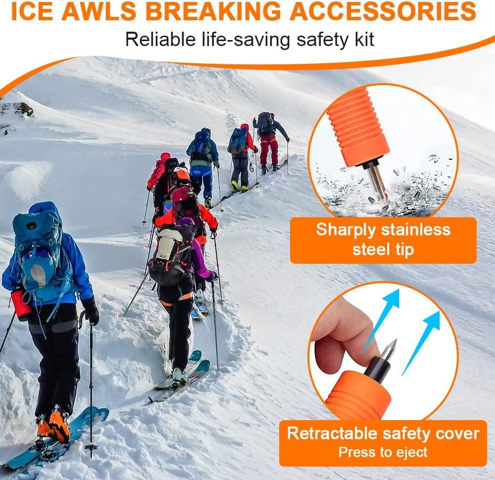 Dr.Fish Ice Fishing Safety Retractable Ice Awls Ice Breaking Tool - Image 6