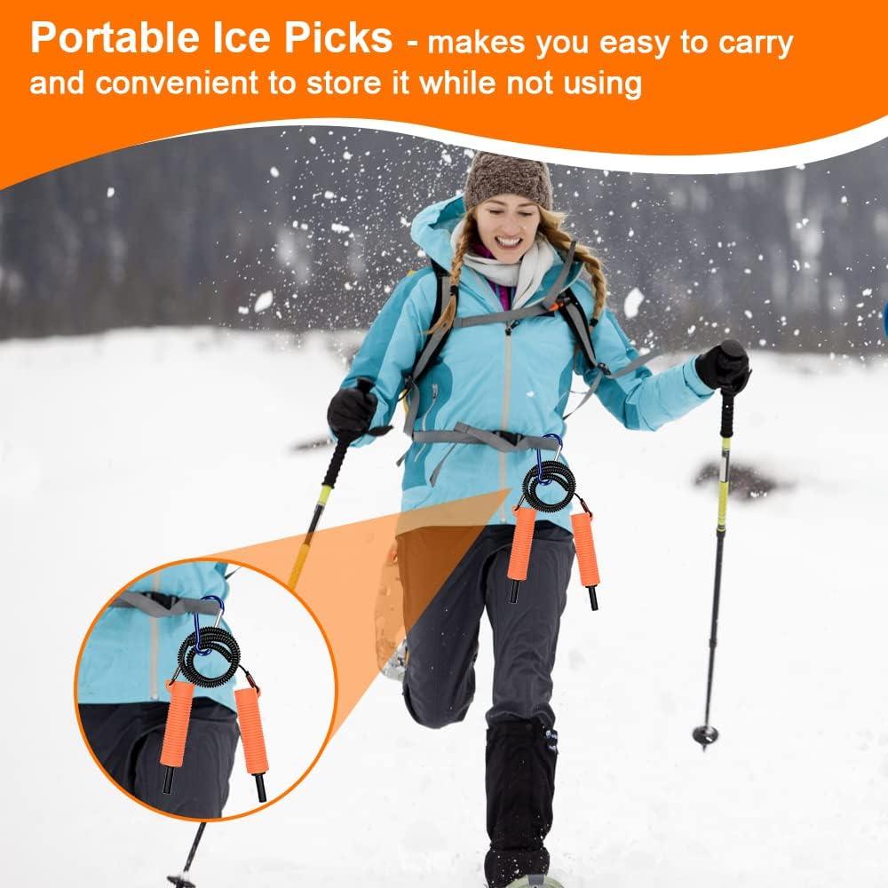 Dr.Fish Ice Fishing Safety Retractable Ice Awls Ice Breaking Tool - Image 9
