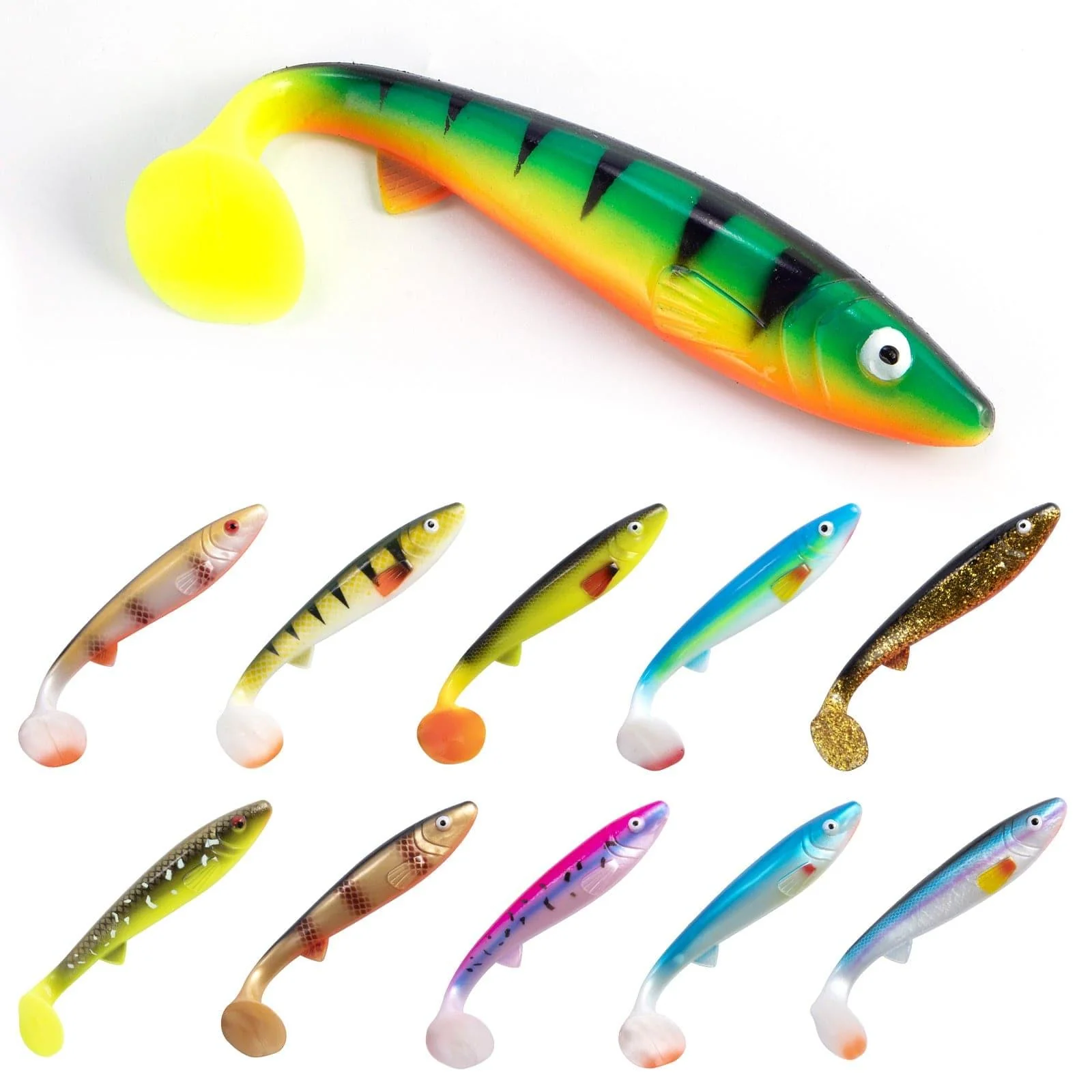 Dr.Fish Large Paddle Tail Soft  Baits 6.5"