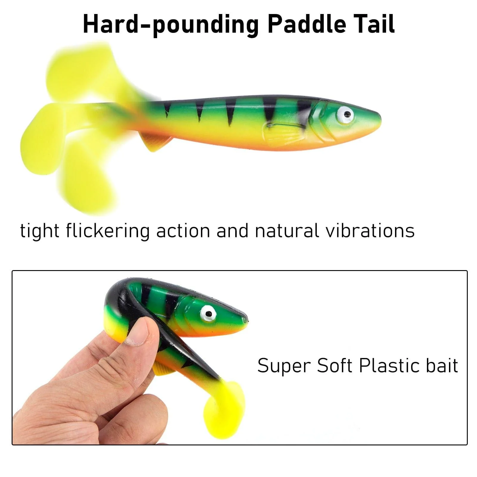 Dr.Fish Large Paddle Tail Soft  Baits 6.5" - Image 3