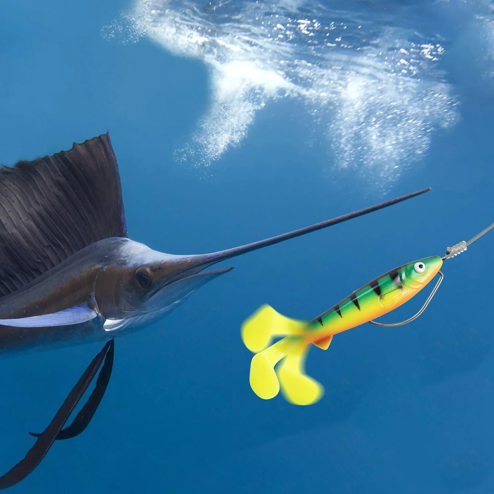 Dr.Fish Large Paddle Tail Soft  Baits 6.5" - Image 6