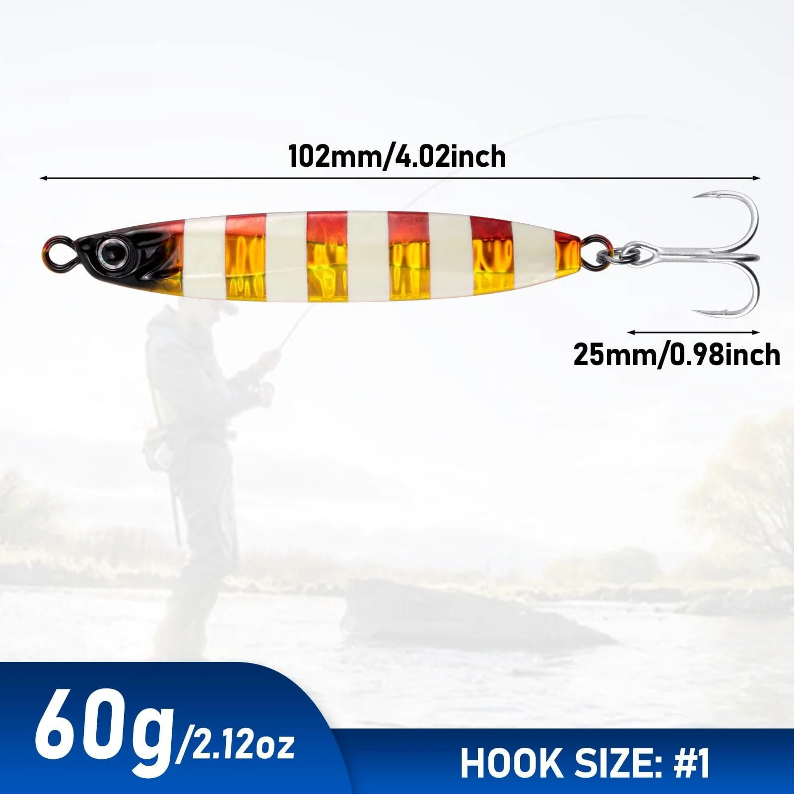 Dr.Fish 3pcs Long Casting Metal Jigs  45-80g 1.5-2.75oz - Image 12