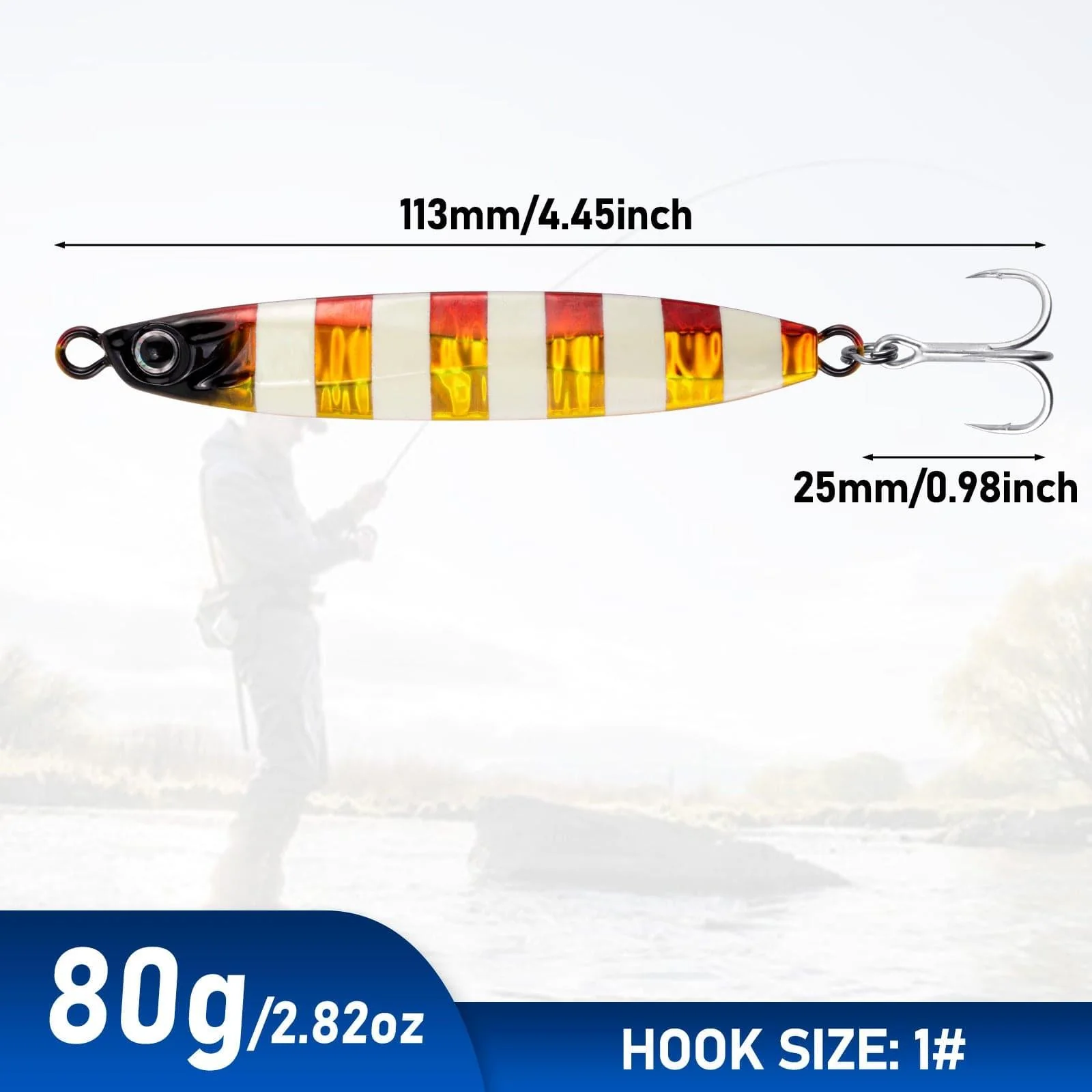 Dr.Fish 3pcs Long Casting Metal Jigs  45-80g 1.5-2.75oz - Image 13
