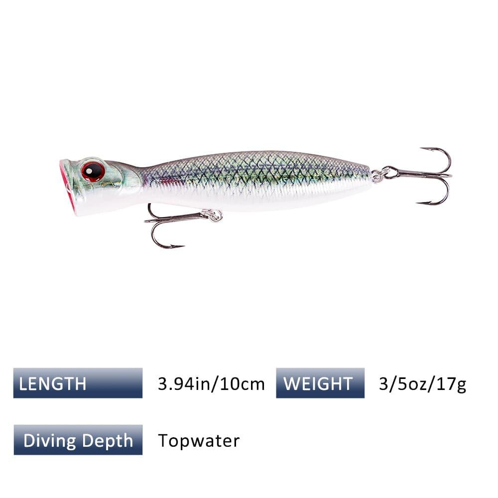 Dr.Fish Plastic Popper Lure 3.94'' 0.6oz - Image 6