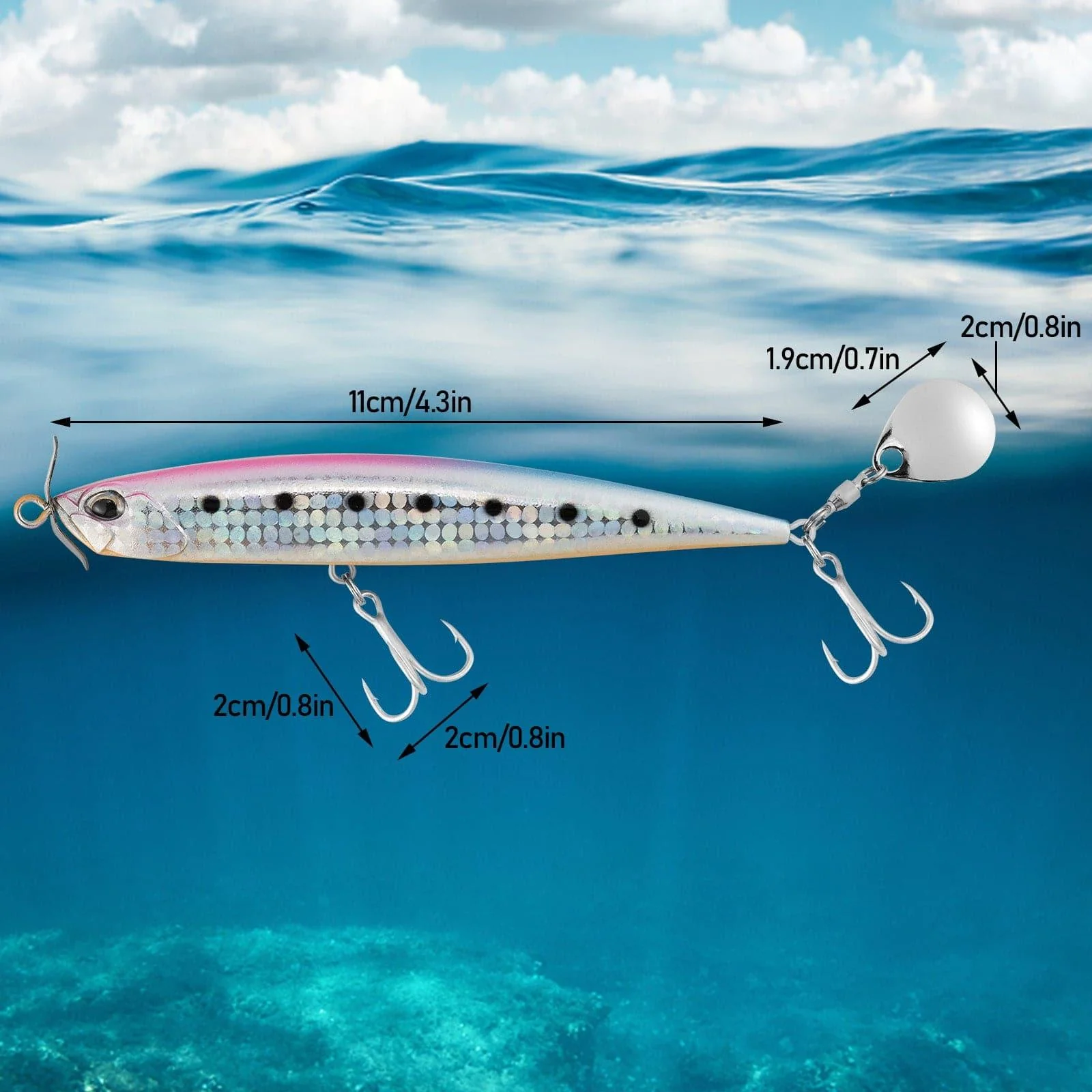 Dr. Fish Minnow Lure 4.3" 1oz - Image 2