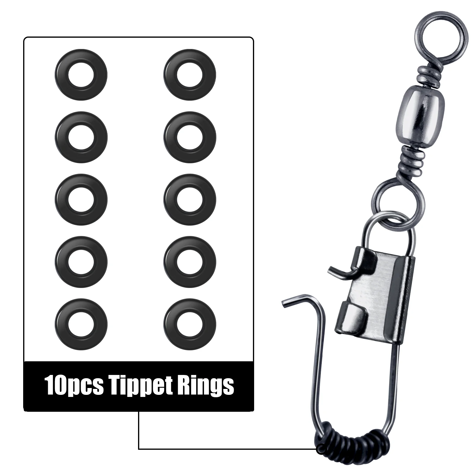 Dr.Fish Tippet Rings 2mm 25LB for Fly Fishing Fly Leader - Image 4