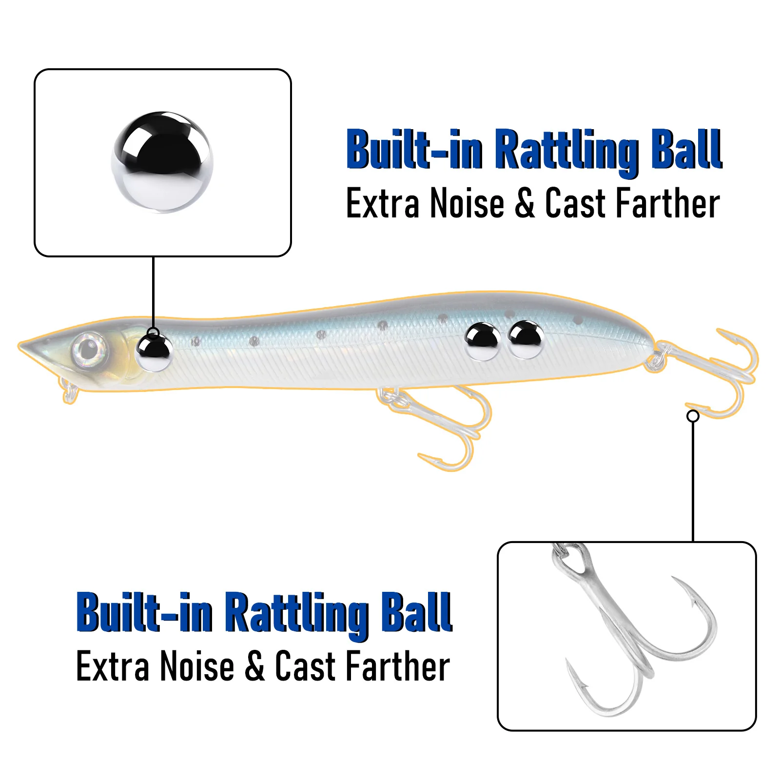 Dr.Fish Topwater Fishing Lure 5.5'' - Image 4