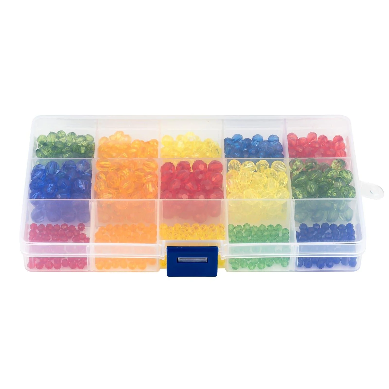 Dr.Fish 750pcs Faceted Acrylic Beads Kit 4/6/8mm - Image 5