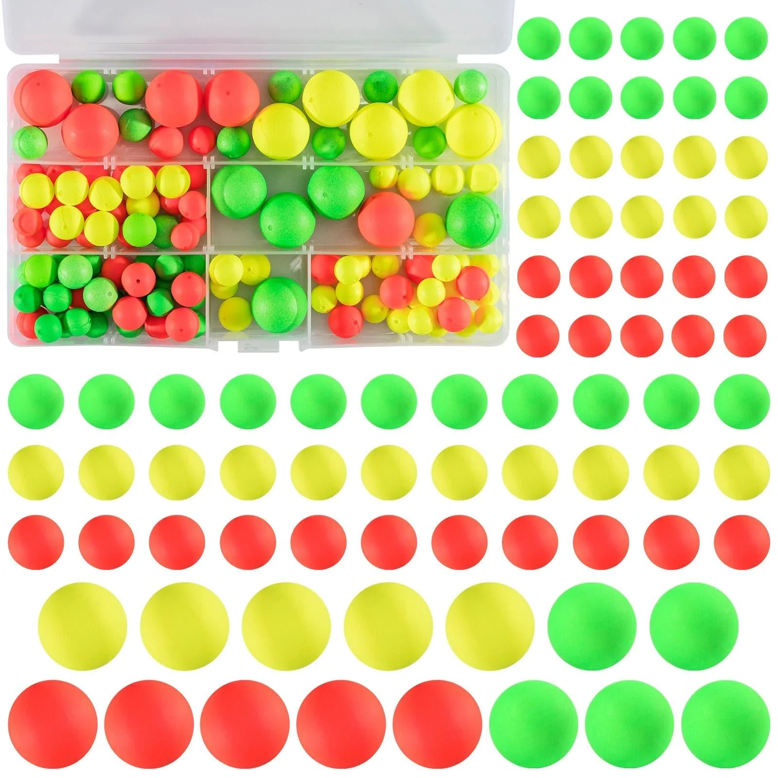 Dr.Fish 120/150pcs Foam Fishing Floats Kit - Image 11