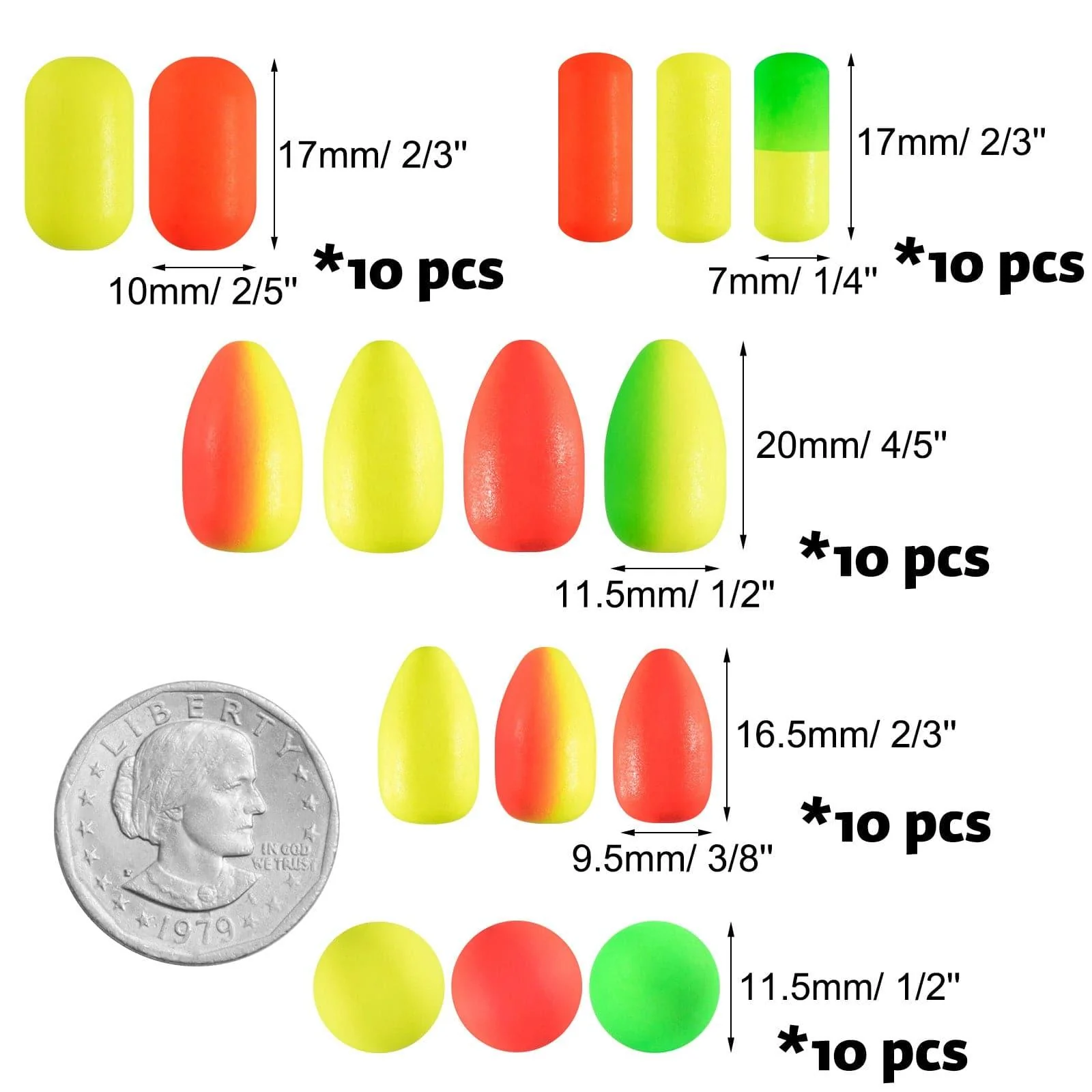 Dr.Fish 120/150pcs Foam Fishing Floats Kit - Image 3