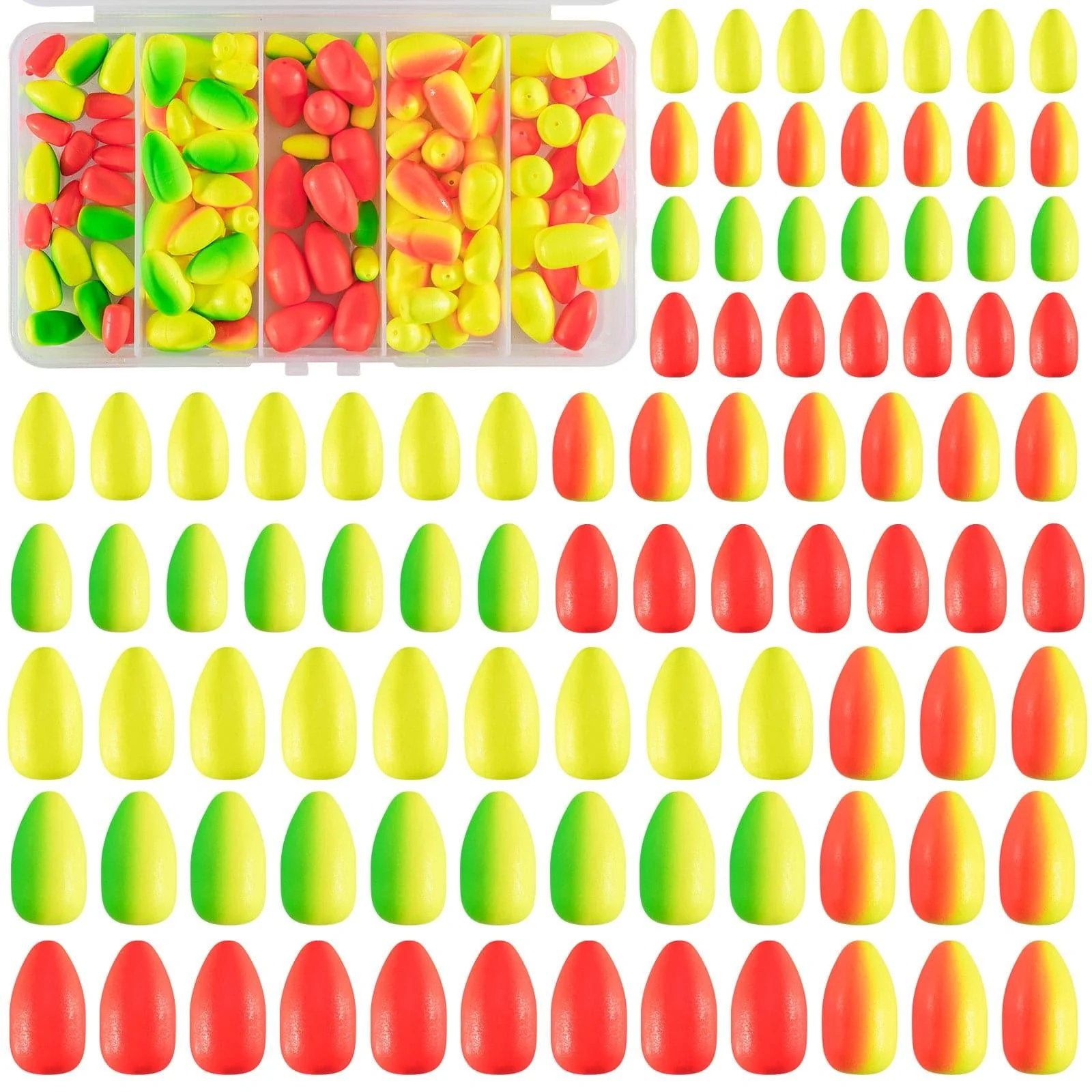 Dr.Fish 120/150pcs Foam Fishing Floats Kit - Image 8
