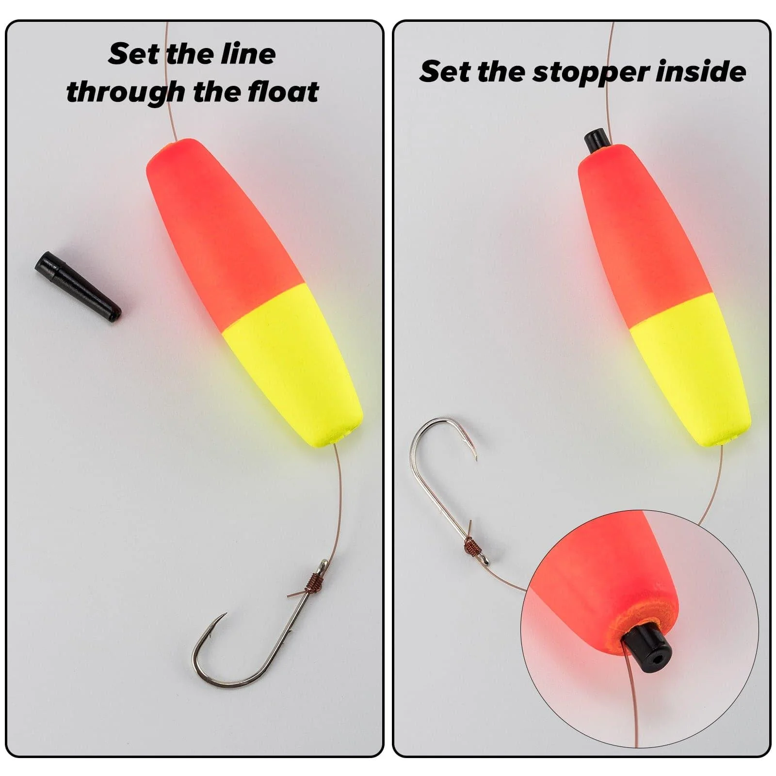 Dr.Fish 10pcs Cigar Peg Floats 3 Sizes - Image 5