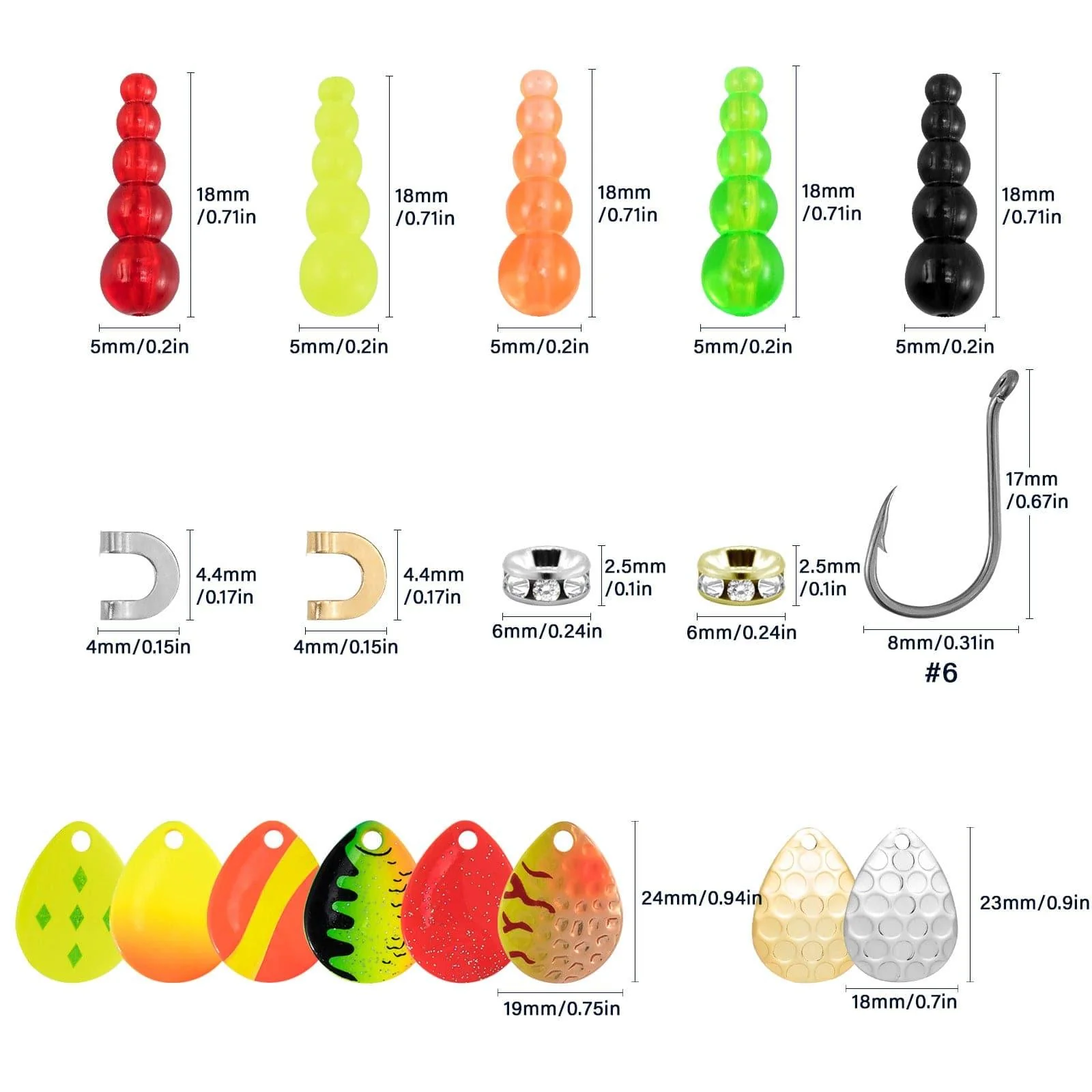 Dr.Fish 164pcs Inline Spinner Rig Making Kit - Image 6