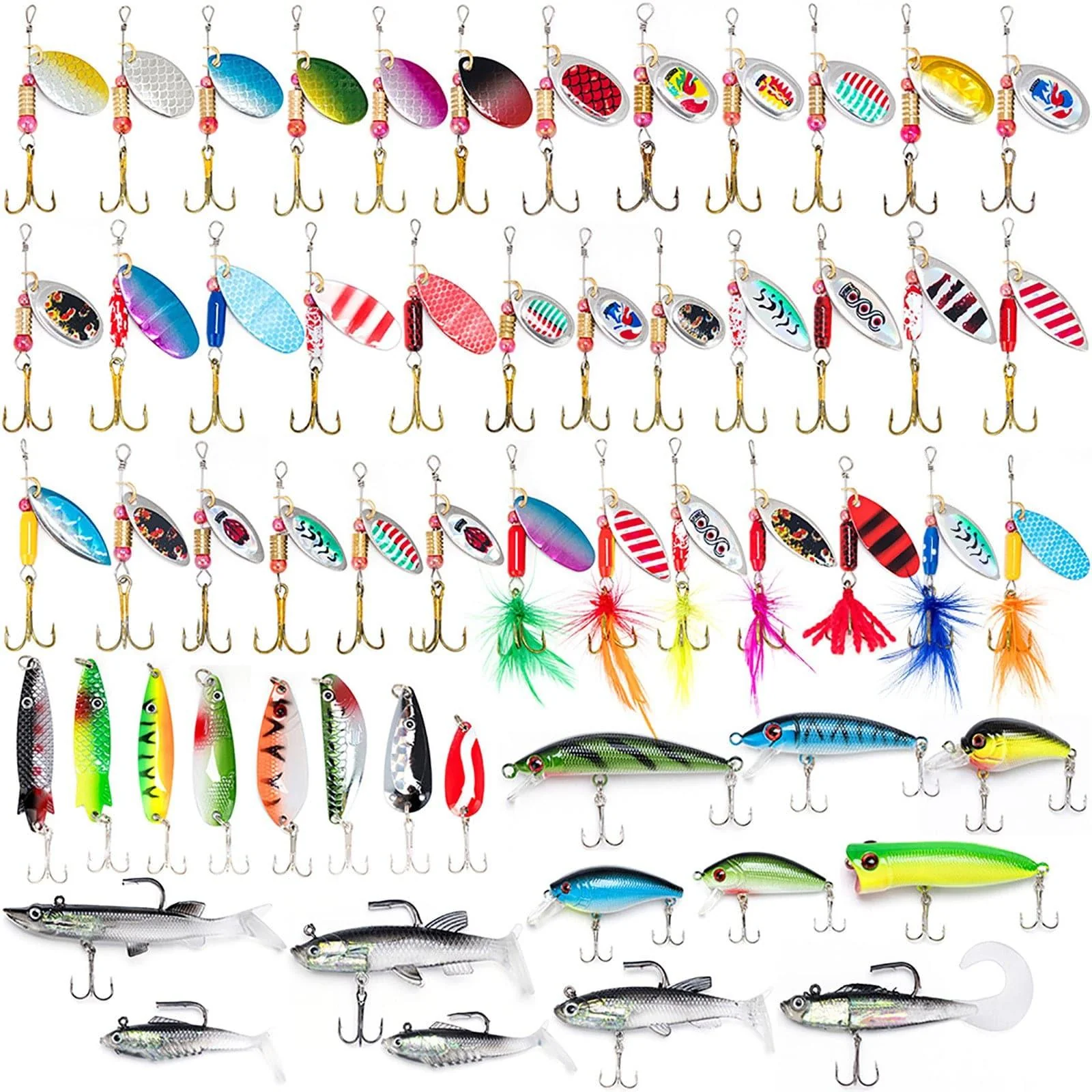 Dr.Fish Tackle Bag with 5 Boxes & 60 Lures Kit - Image 3