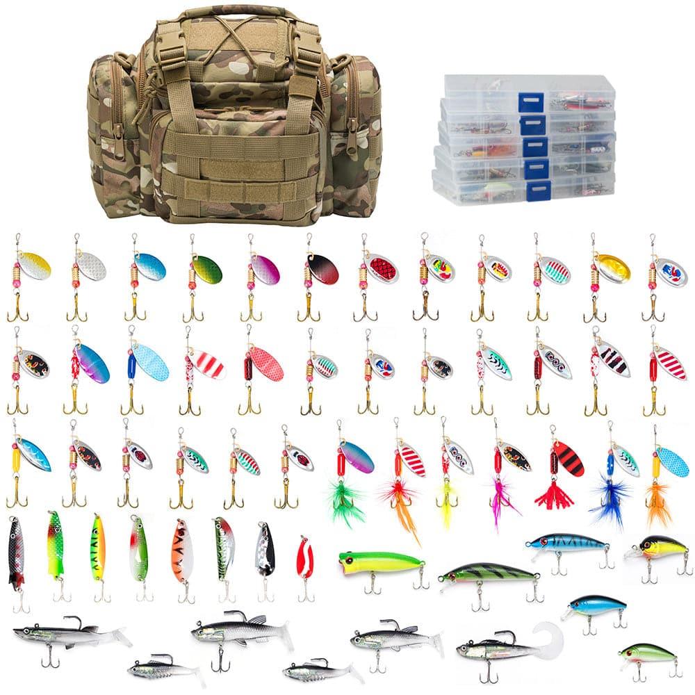 Dr.Fish Tackle Bag with 5 Boxes & 60 Lures Kit - Image 7