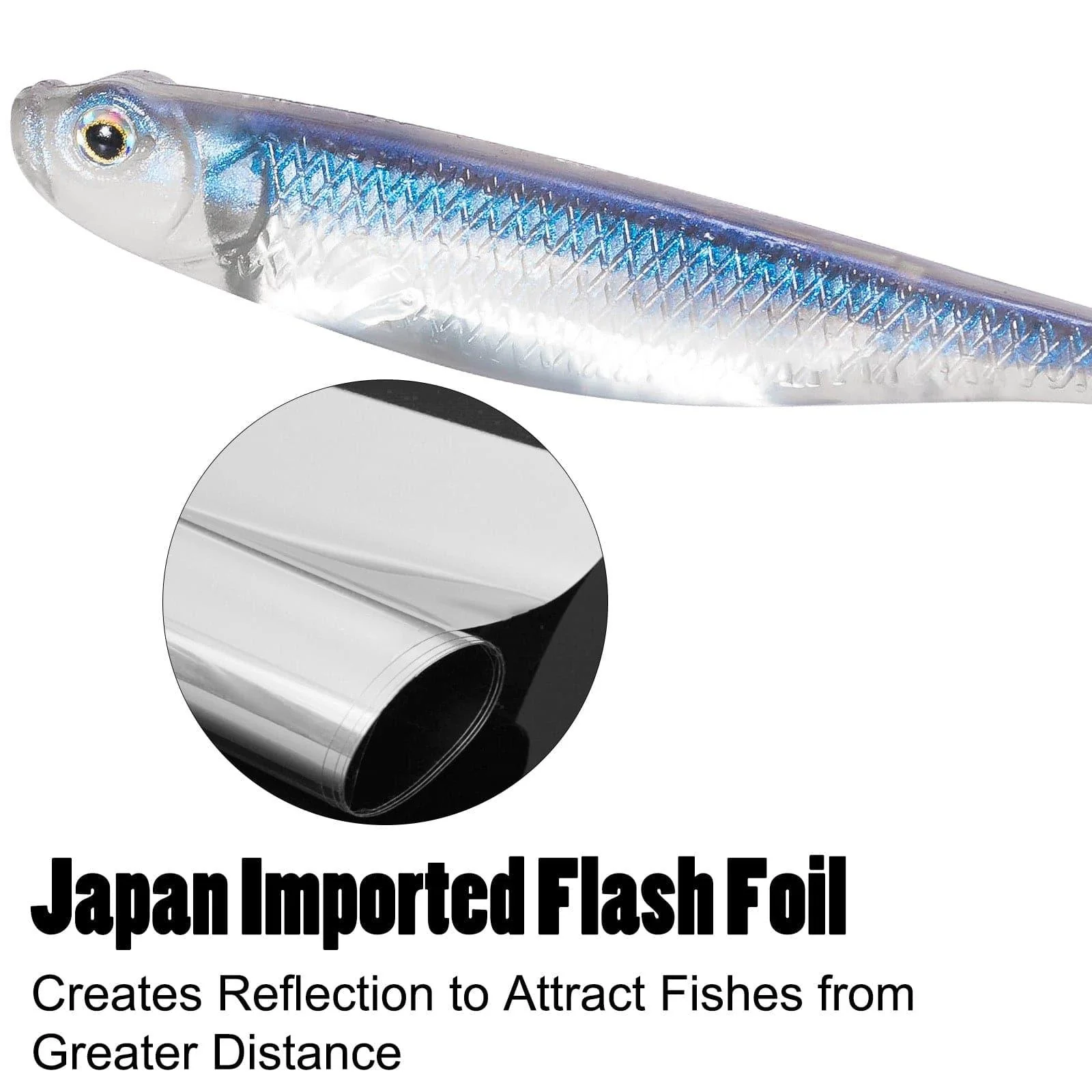 Dr.Fish Fluke Tail Soft Swimbaits 2.9''-4.7'' - Image 3