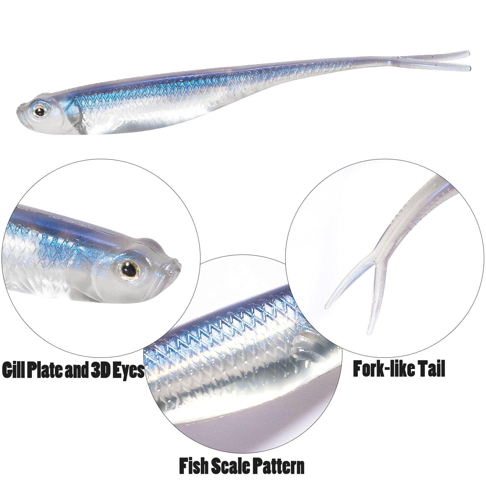 Dr.Fish Fluke Tail Soft Swimbaits 2.9''-4.7'' - Image 4