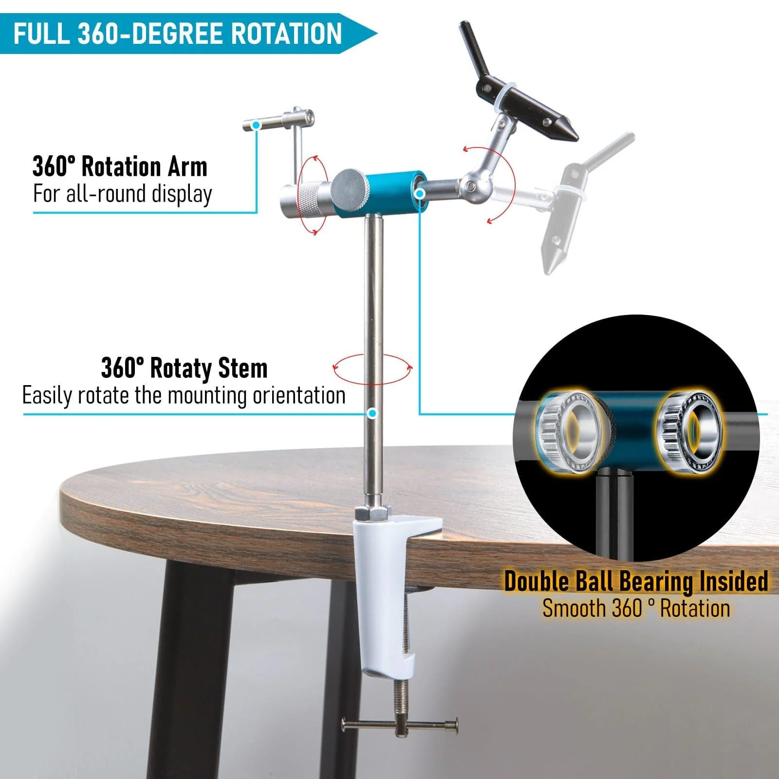 Dr.Fish Fly Tying Vise Aluminum Alloy - Image 5